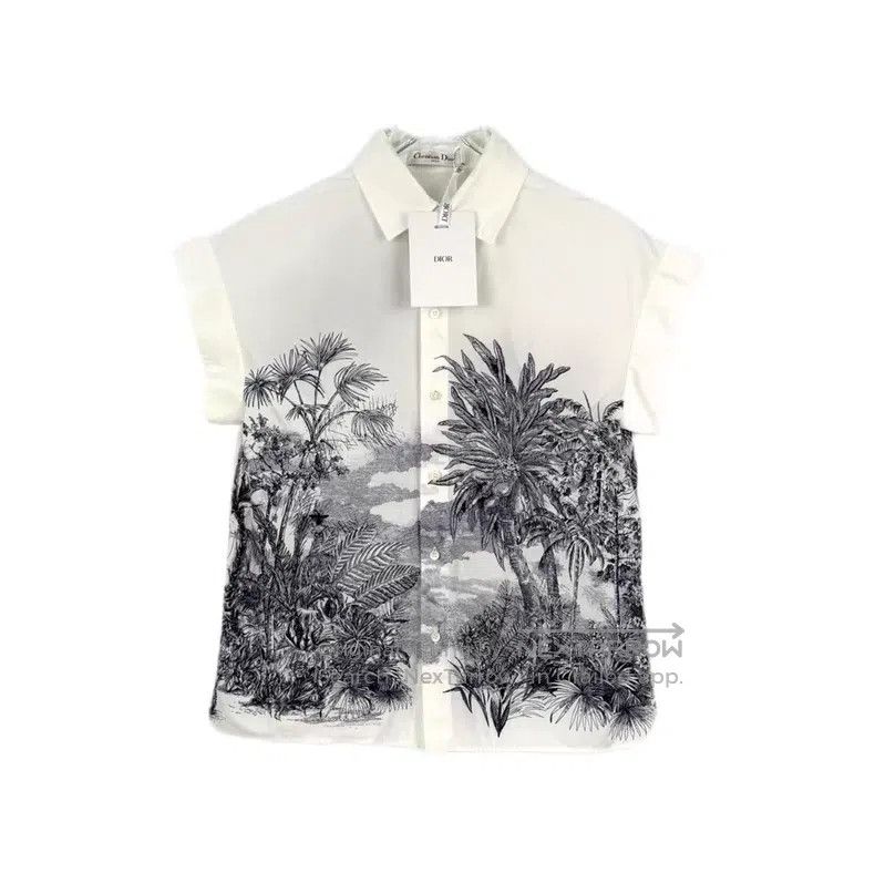 Dior Dior White coconut bee embroidery shirt Size XXS / US 00 / IT 34 - 1 Thumbnail