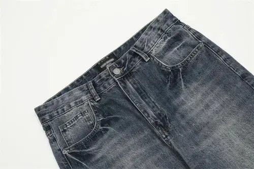 Jean American high street retro washed distressed flared jeans Size US 32 / EU 48 - 4 Thumbnail