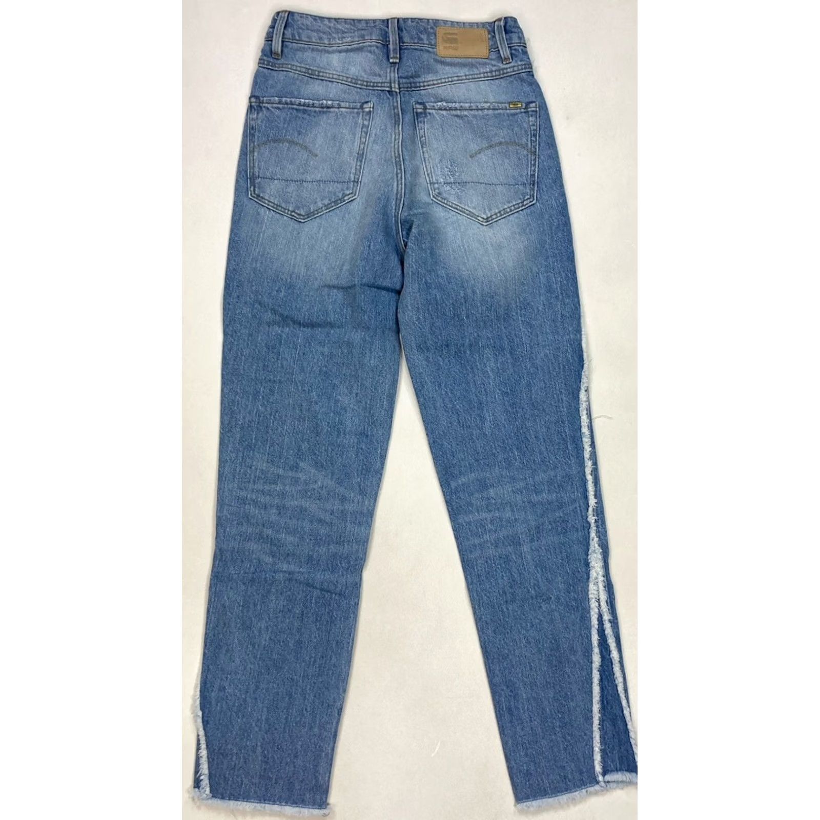 G-Star VINTAGE G-Star 3301 Jeans Denim 5-Pocket Women Size 24 Blue Fringe Ankle Slim/Regular Size 42" / US 20 - 4 Thumbnail