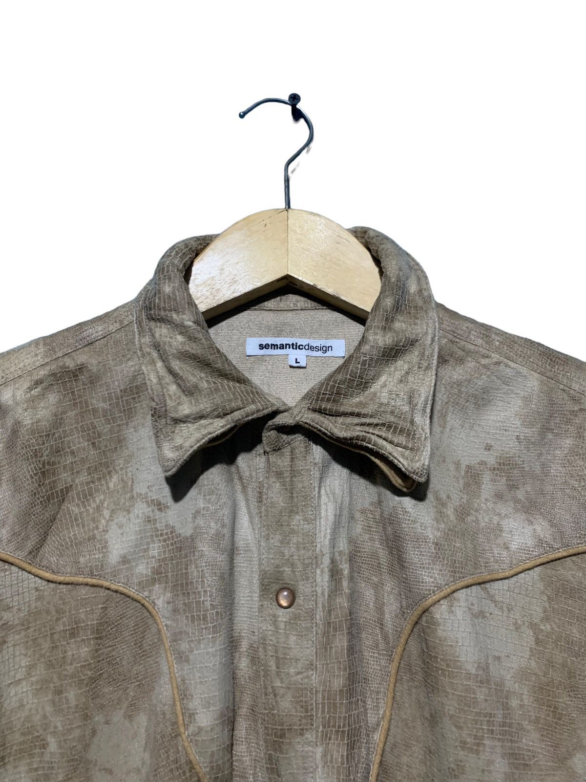 If Six Was Nine Semantic Design snakeskin texture double collar shirt Size US M / EU 48-50 / 2 - 4 Thumbnail