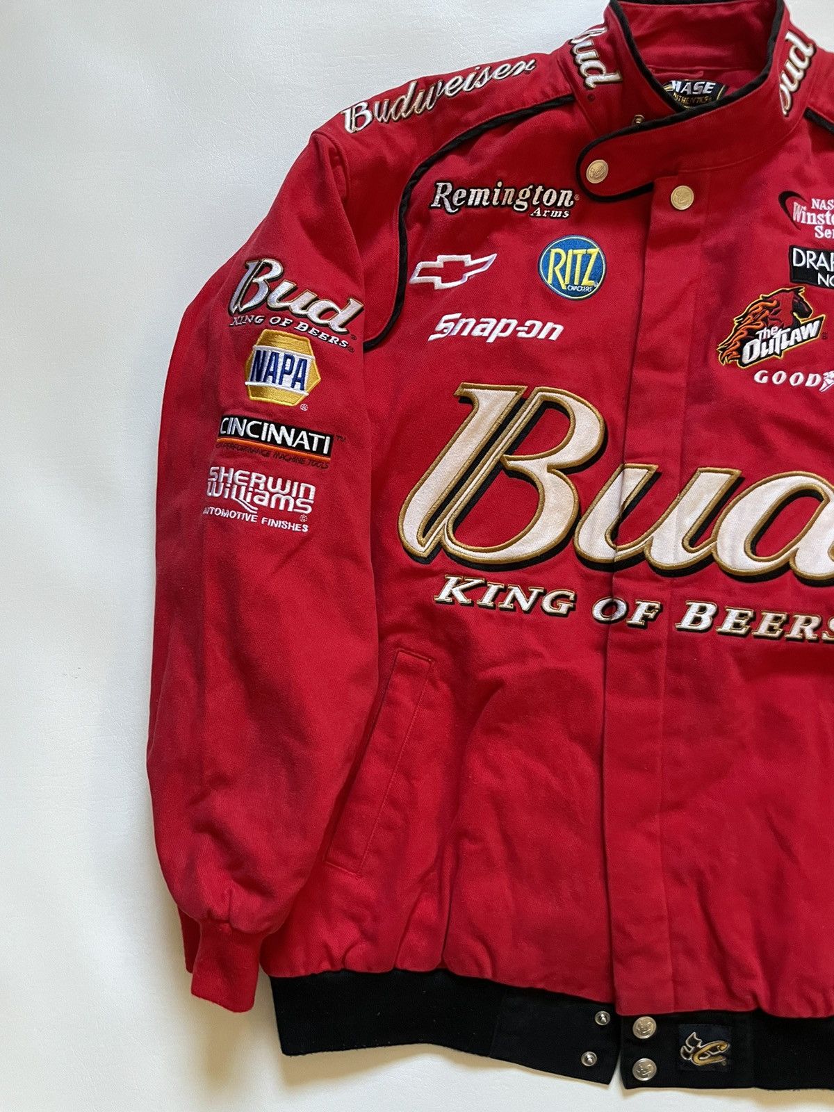 Budweiser × Vintage Vintage Budweiser nascar jacket Size US L / EU 52-54 / 3 - 4 Thumbnail