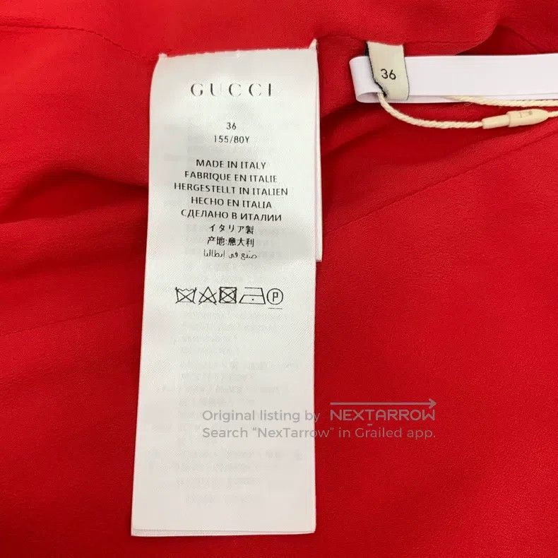 Gucci Gucci Red mulberry silk multi-pocket round neck single-bre Size XS / US 0-2 / IT 36-38 - 6 Thumbnail