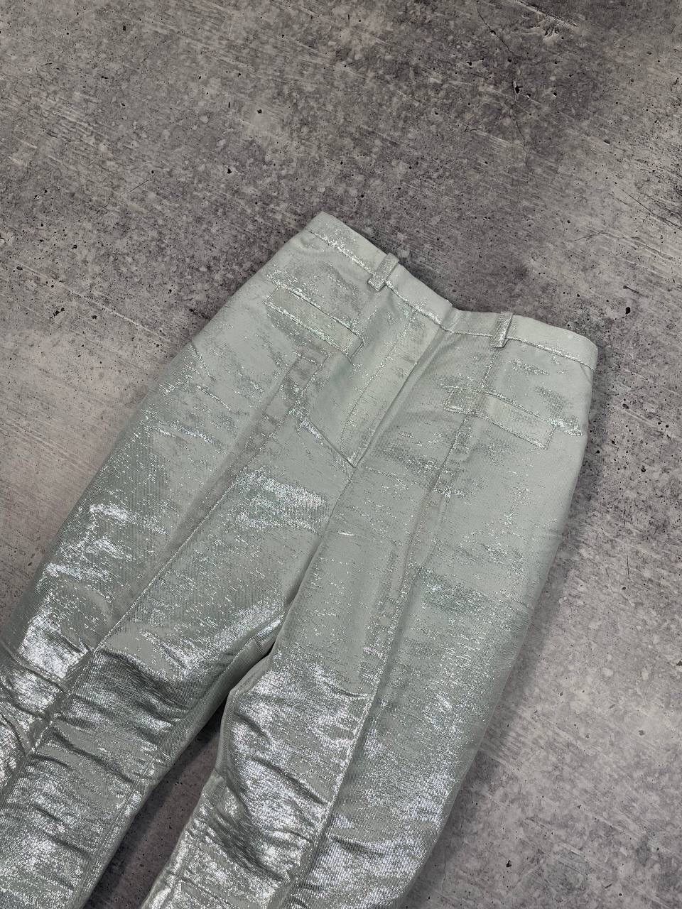 H&M × Paco Rabanne Paco Rabanne H&M Silver Metallic Pants Y2K Size 25" / US 0 / IT 36 - 4 Thumbnail