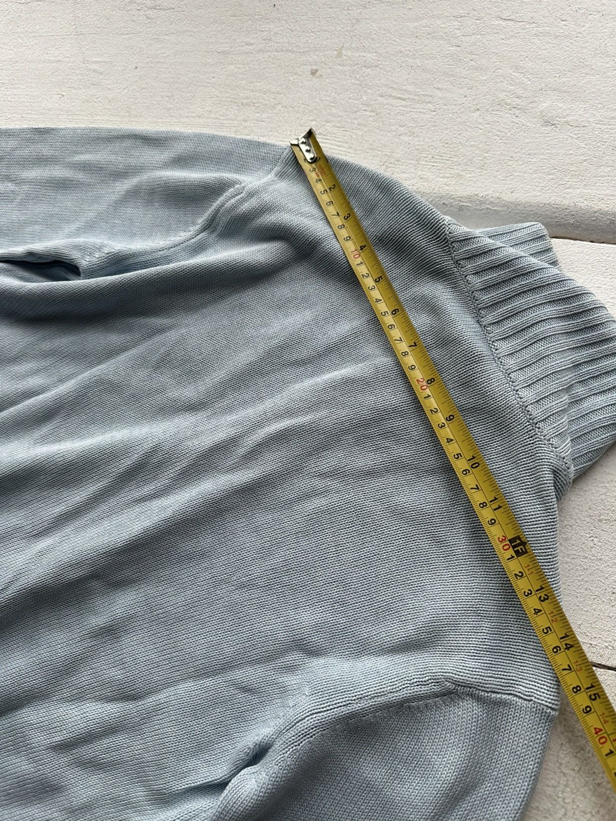 Armani 🚨90s Armani Jeans Sweater wmn sz 40 light blue with logo l Size S / US 4 / IT 40 - 14 Thumbnail
