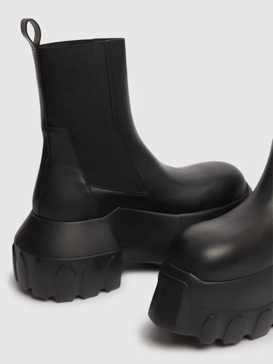 Rick Owens o1lsvrm0425 Beatle Mega Tractor Boots in Black Size US 8 / EU 41 - 2 Thumbnail