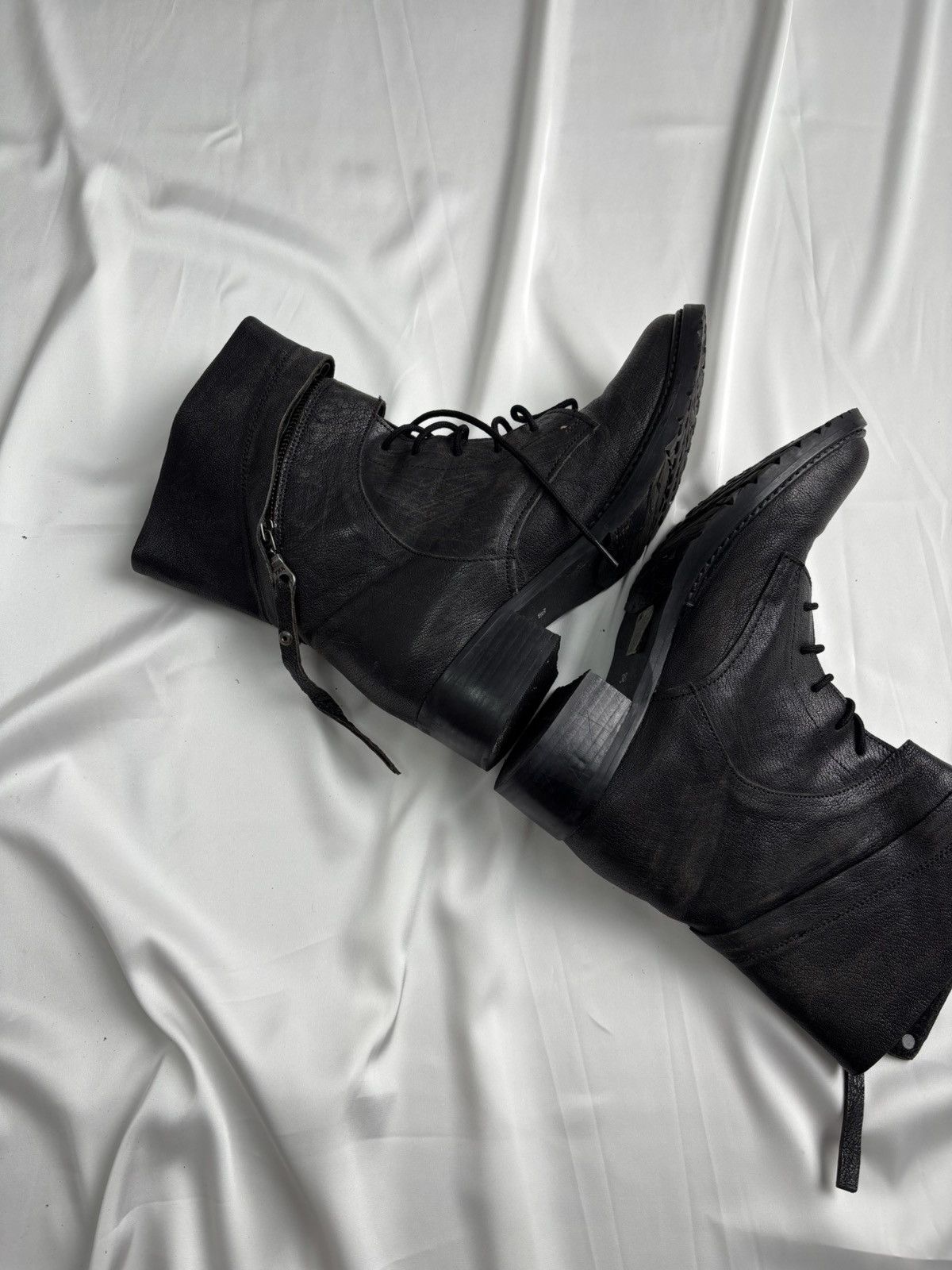 Other Leather belted asymmetrical zip boots Size US 8 / IT 38 - 11 Thumbnail