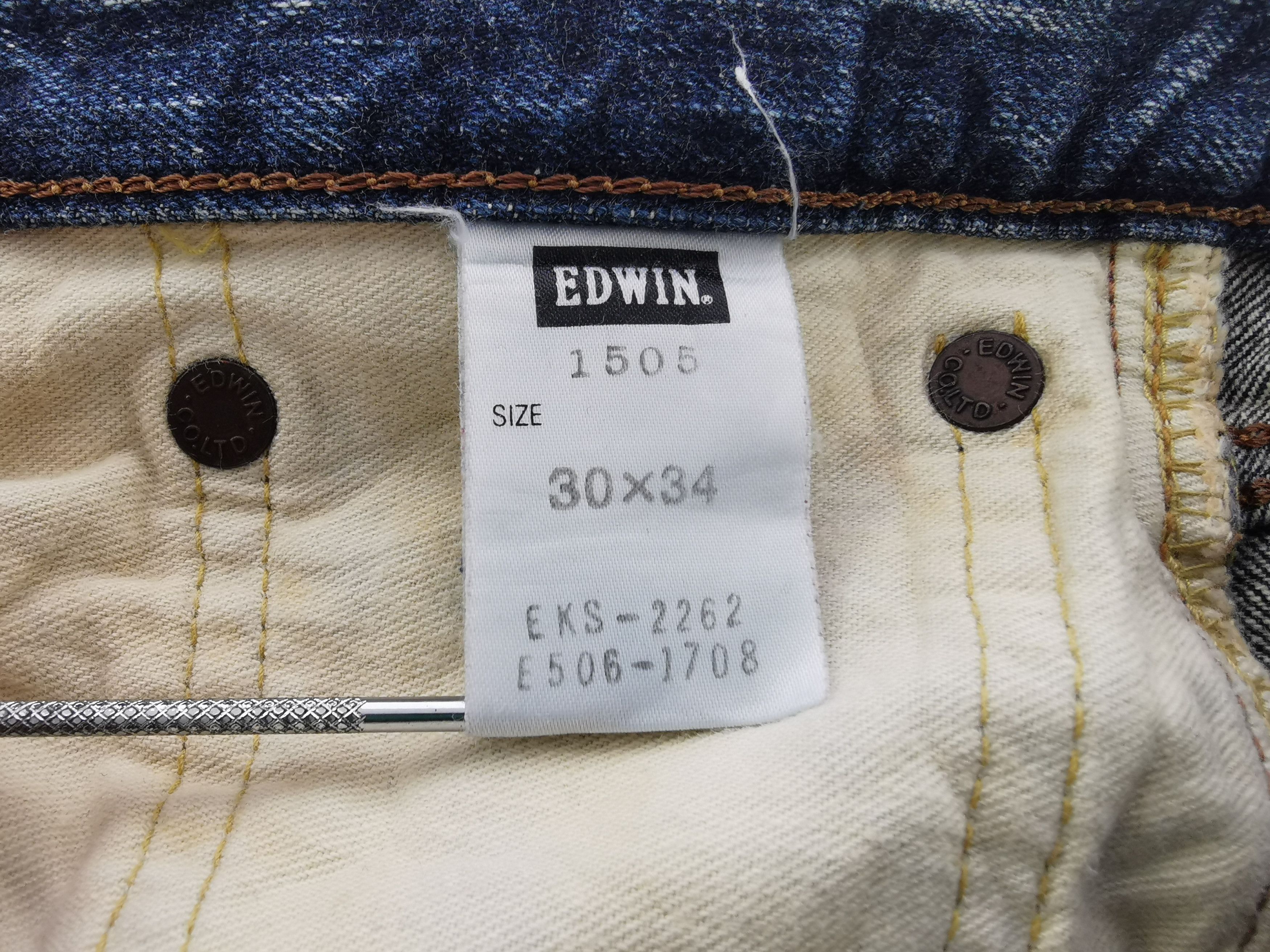 Edwin Distressed Vintage 90s Edwin 505Z Selvedge Denim Size US 32 / EU 48 - 9 Thumbnail