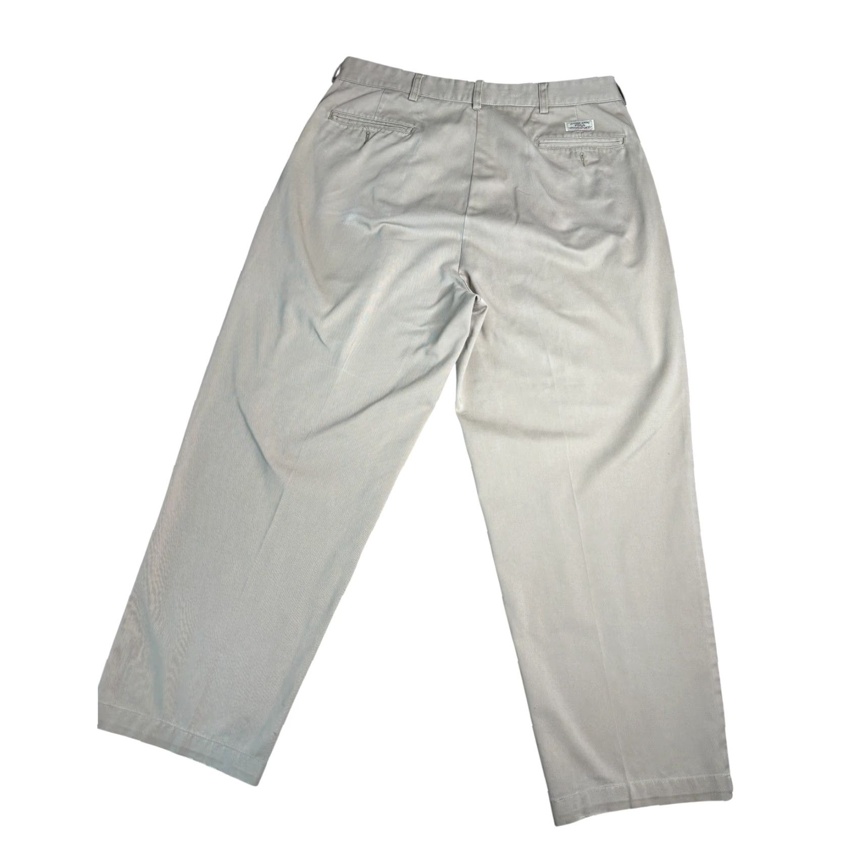 Polo Ralph Lauren Polo Ralph Lauren Classic Chino Pants Men Beige 40x30 Cotton Pleated Front Logo Button Relaxed Fit Casual Workwear Pants Size US L / EU 52-54 / 3 - 8 Thumbnail