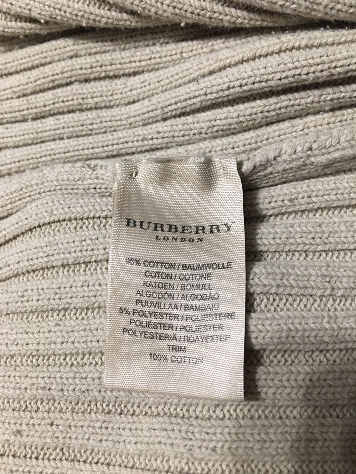 Burberry Burberry London Beige Cotton Knit Zip Sweater Size L Size US L / EU 52-54 / 3 - 13 Thumbnail