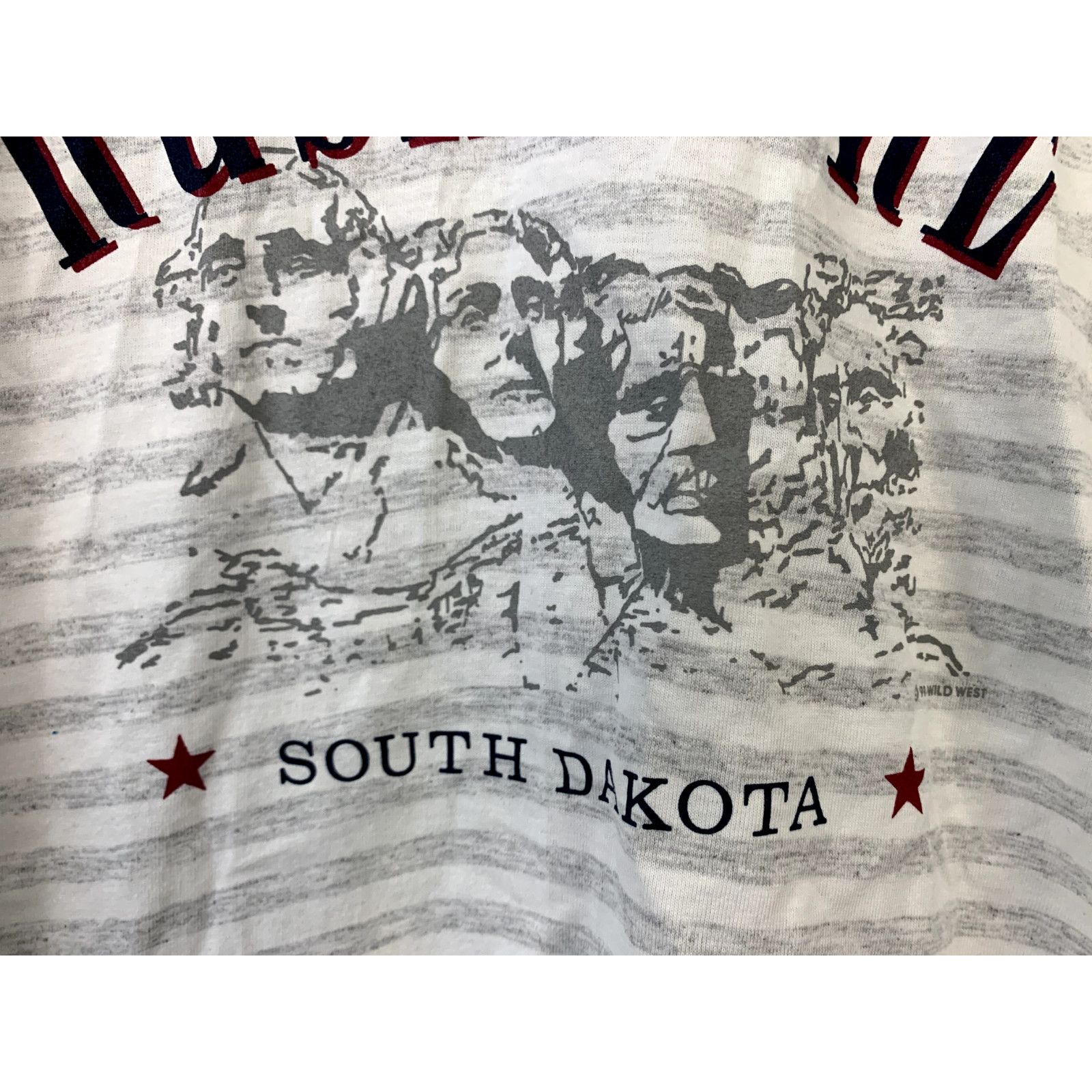 Vintage Vintage Mount Rushmore Shirt Tee 1991 Gray Striped T-Shirt L Size US L / EU 52-54 / 3 - 3 Thumbnail
