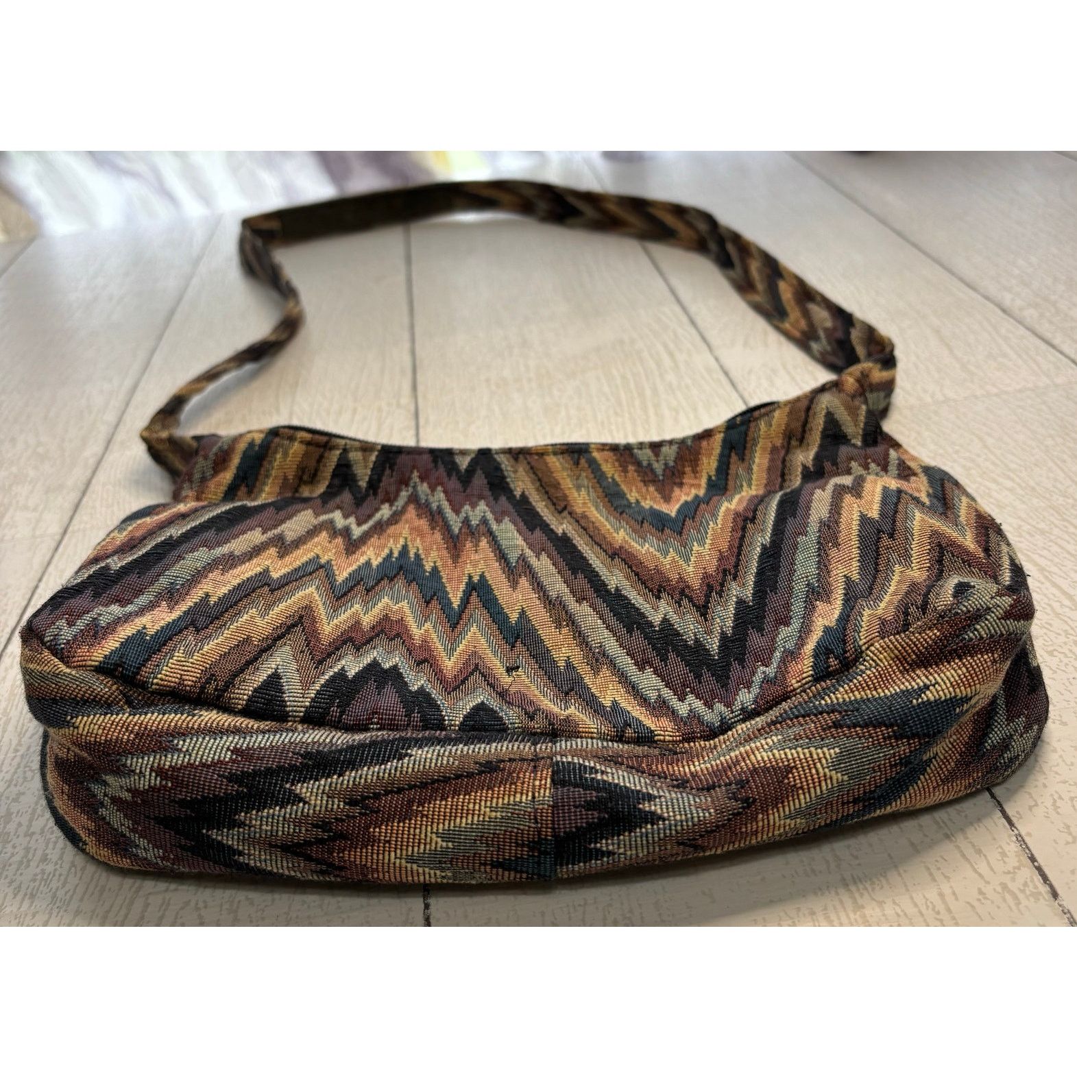 Other Rita's Handbag Multicolor Woven Zigzag Tapestry Purse Size ONE SIZE - 2 Thumbnail