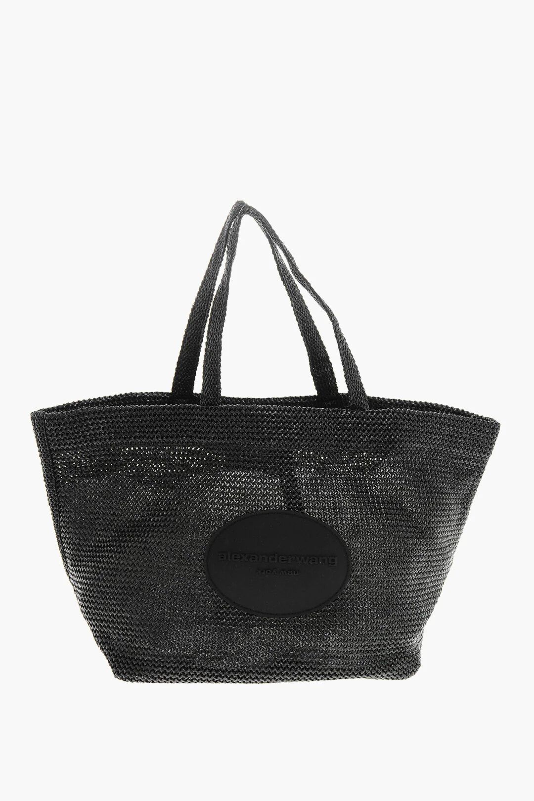 Alexander Wang og1mm0426 Size: OS / Synthetic Raffia Tote Bag in Black Size ONE SIZE - 1 Thumbnail