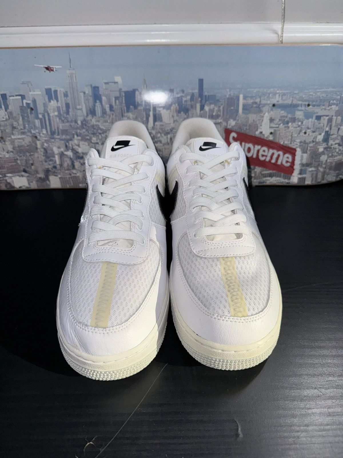Nike Nike Air Force 1 Low Transparent White Black Pure Platinum Size US 12 / EU 45 - 4 Thumbnail