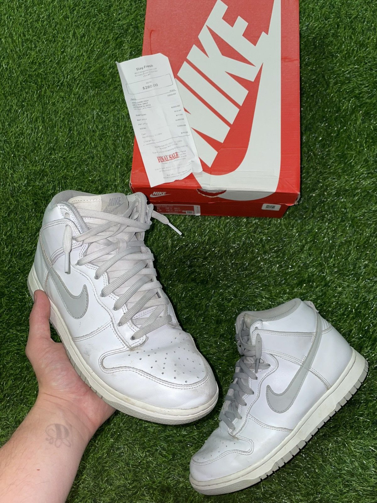 Nike Nike Dunk High Platinum Size 8.5 Men 10 Women Size US 8.5 / EU 41-42 - 1 Thumbnail