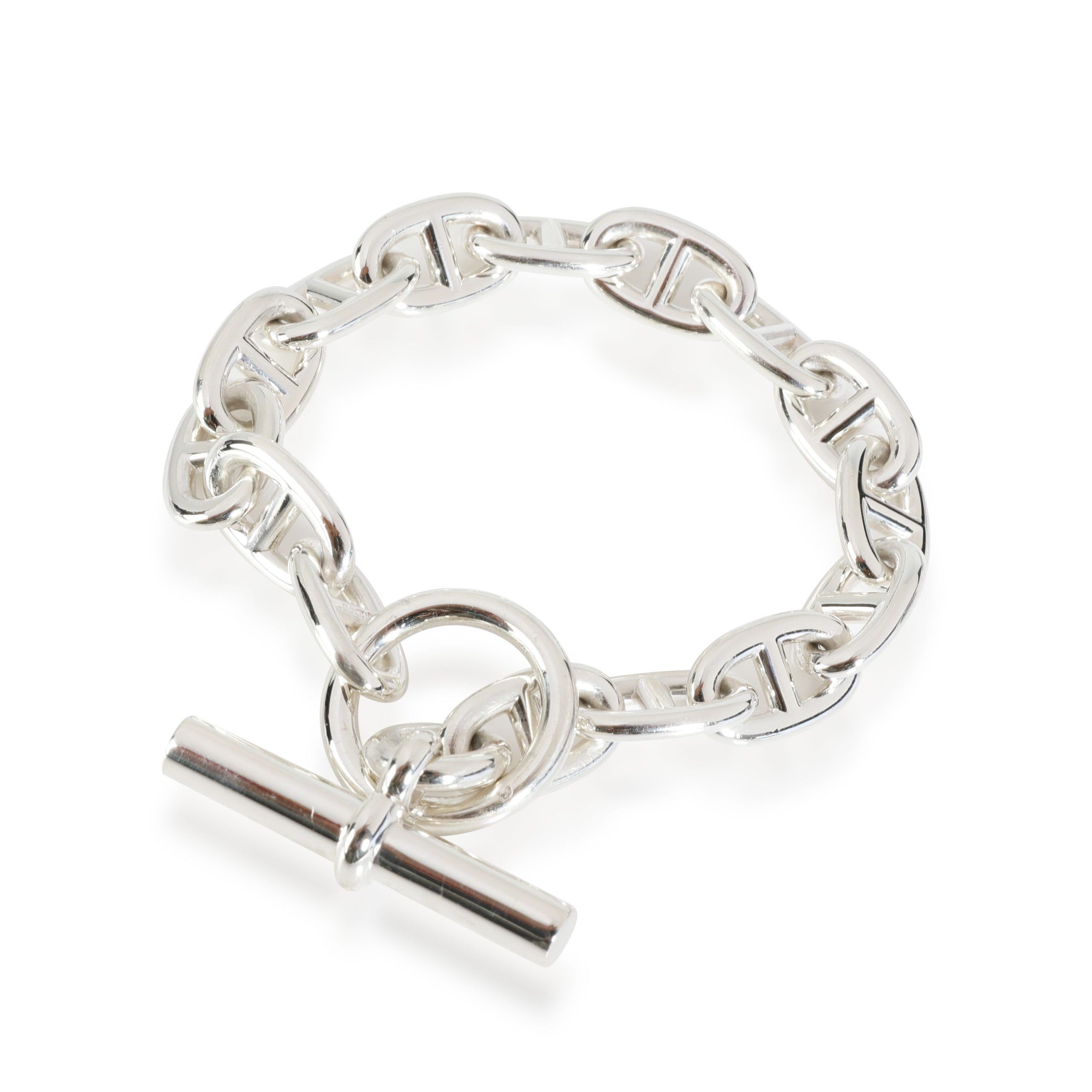 image of Hermes Chaine D'ancre Bracelet In Sterling Silver, Women's