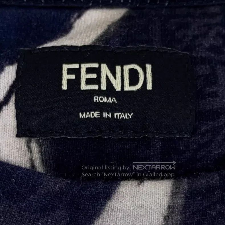 Fendi Fendi Dark blue logo cotton patchwork hole effect design r Size US S / EU 44-46 / 1 - 5 Thumbnail