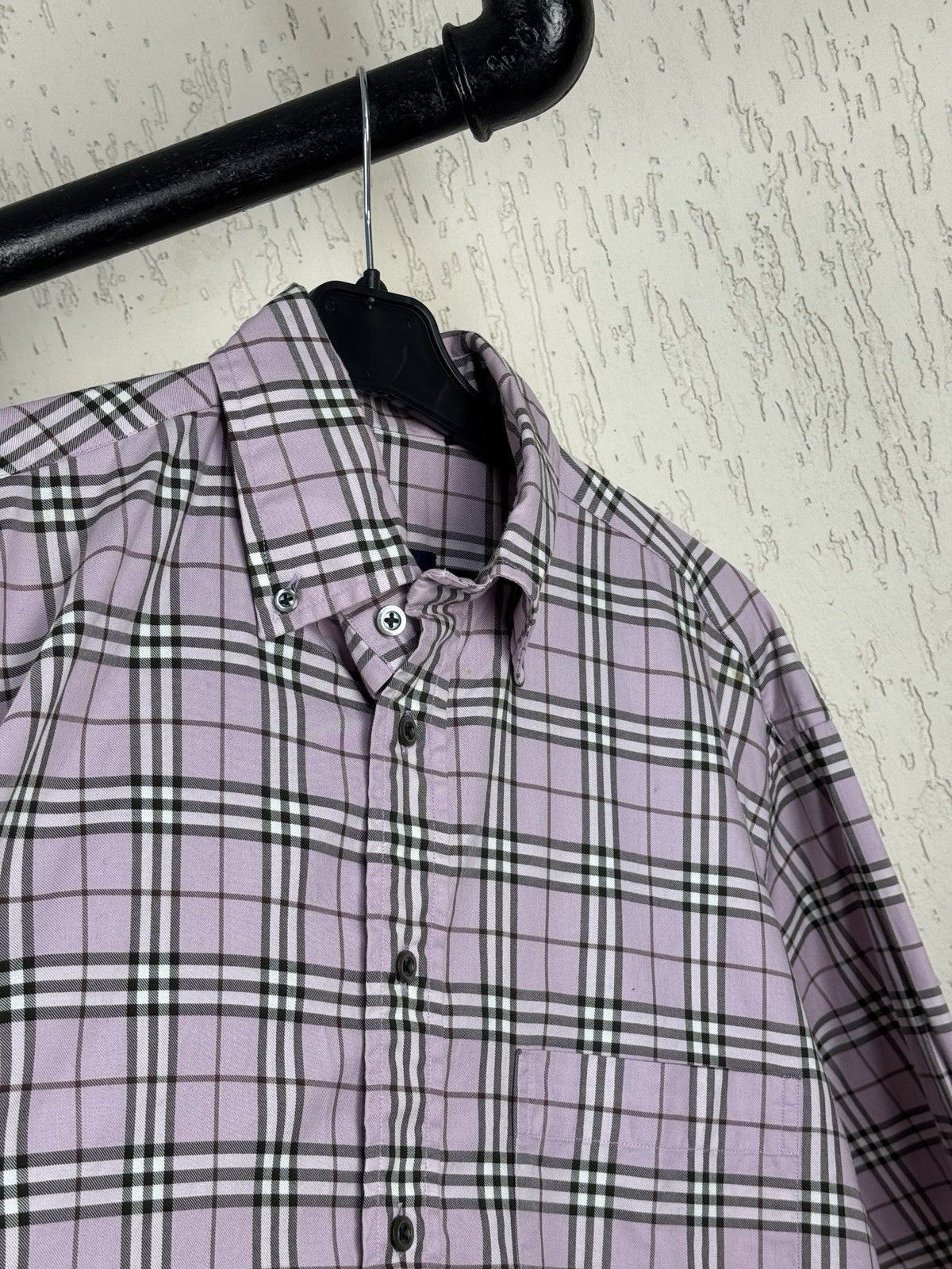 Burberry Burberry Check Shirt Made in USA Pink Check Size M Size US M / EU 48-50 / 2 - 4 Thumbnail