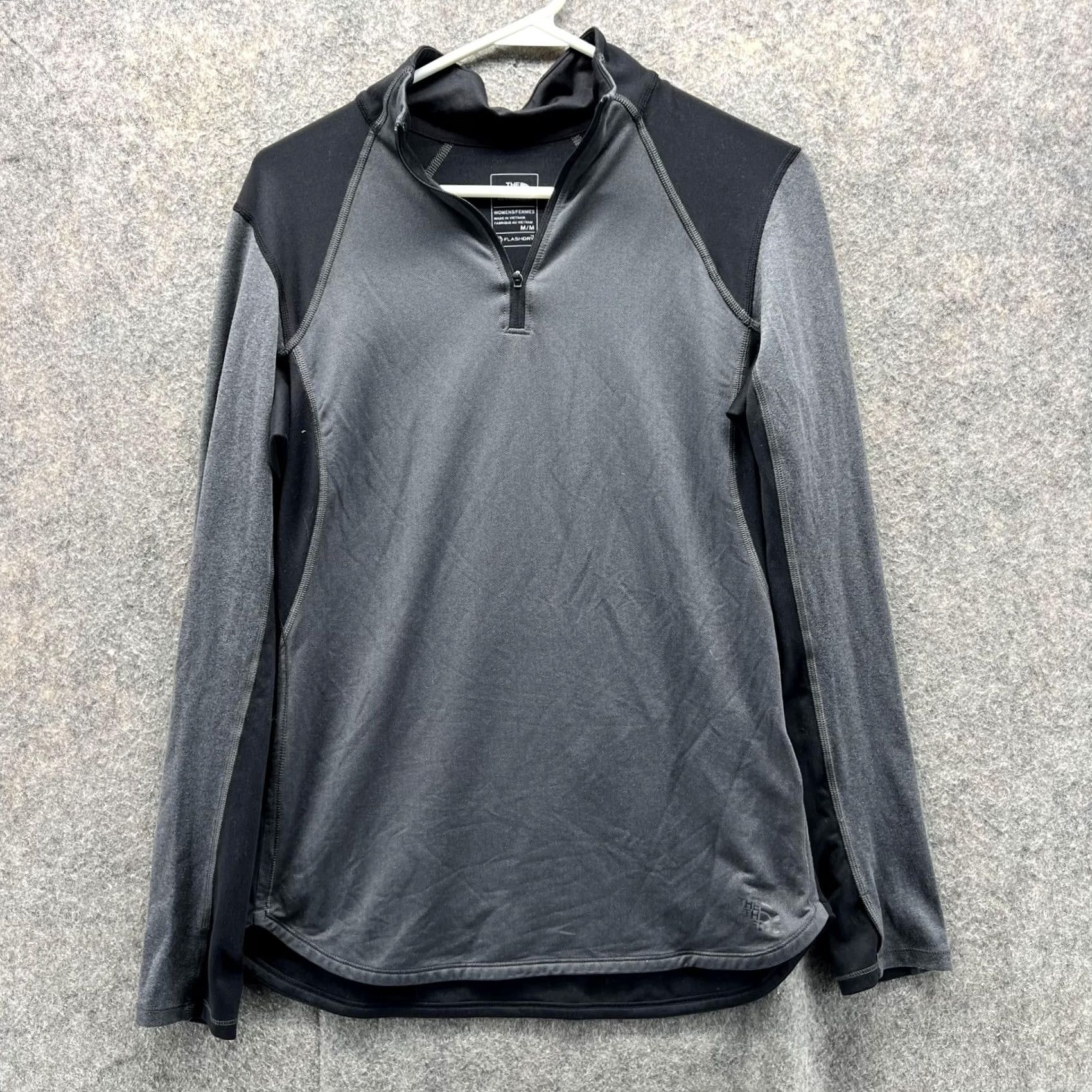 The North Face The North Face Sweater Women M Gray Black Flash Dry Knit Pullover Logo All Seasons Regular Knit Sweatshirt Size M / US 6-8 / IT 42-44 - 2 Thumbnail