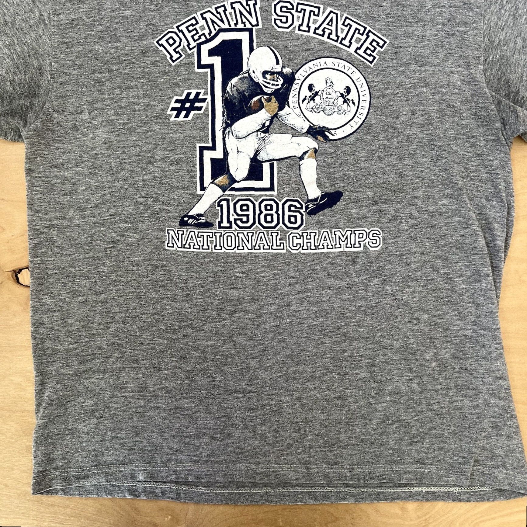 Vintage Vintage Penn State Shirt M Gray 80s NCAA Football National Champions Made in USA Size US M / EU 48-50 / 2 - 4 Thumbnail