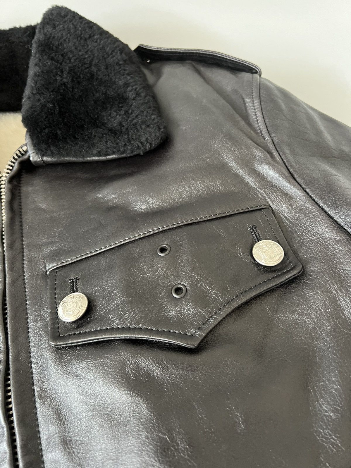 Calvin Klein 205W39NYC × Raf Simons Calvin Klein 205W39NYC Policeman Leather Jacket Size US S / EU 44-46 / 1 - 6 Thumbnail