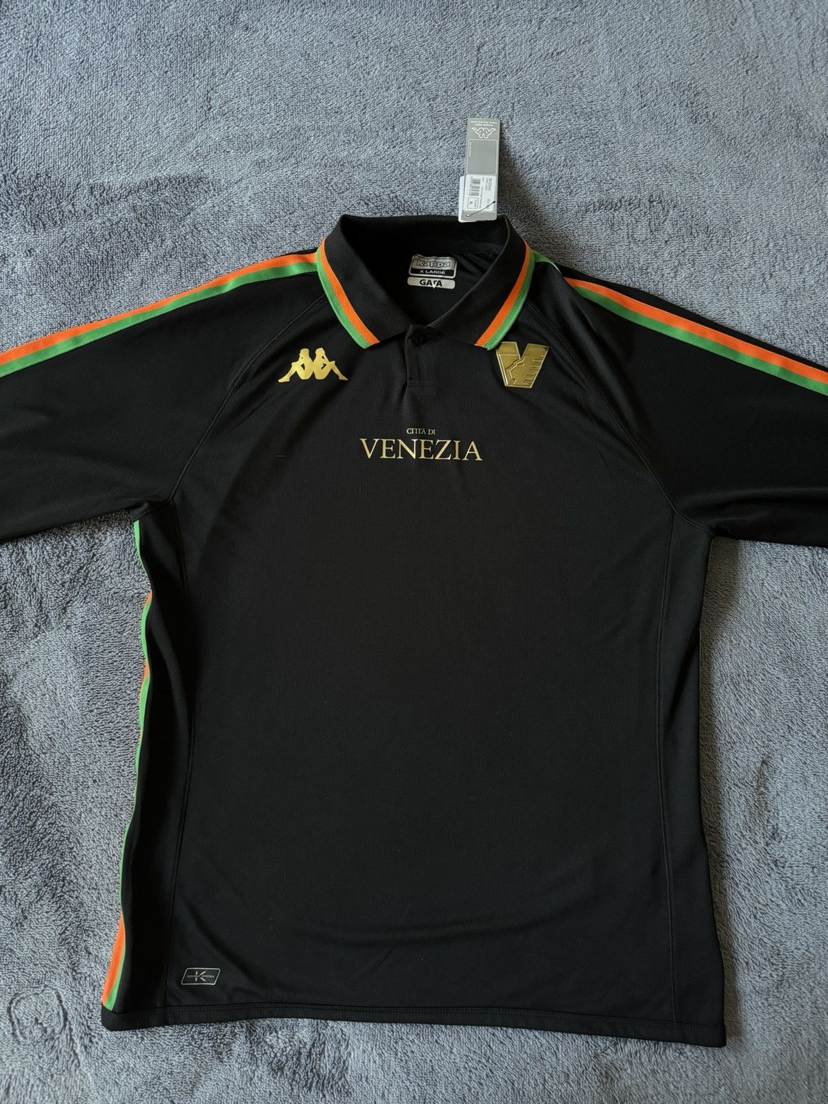 image of Kappa Venezia Fc 22/23 Home Jersey in Black, Men's (Size XL)