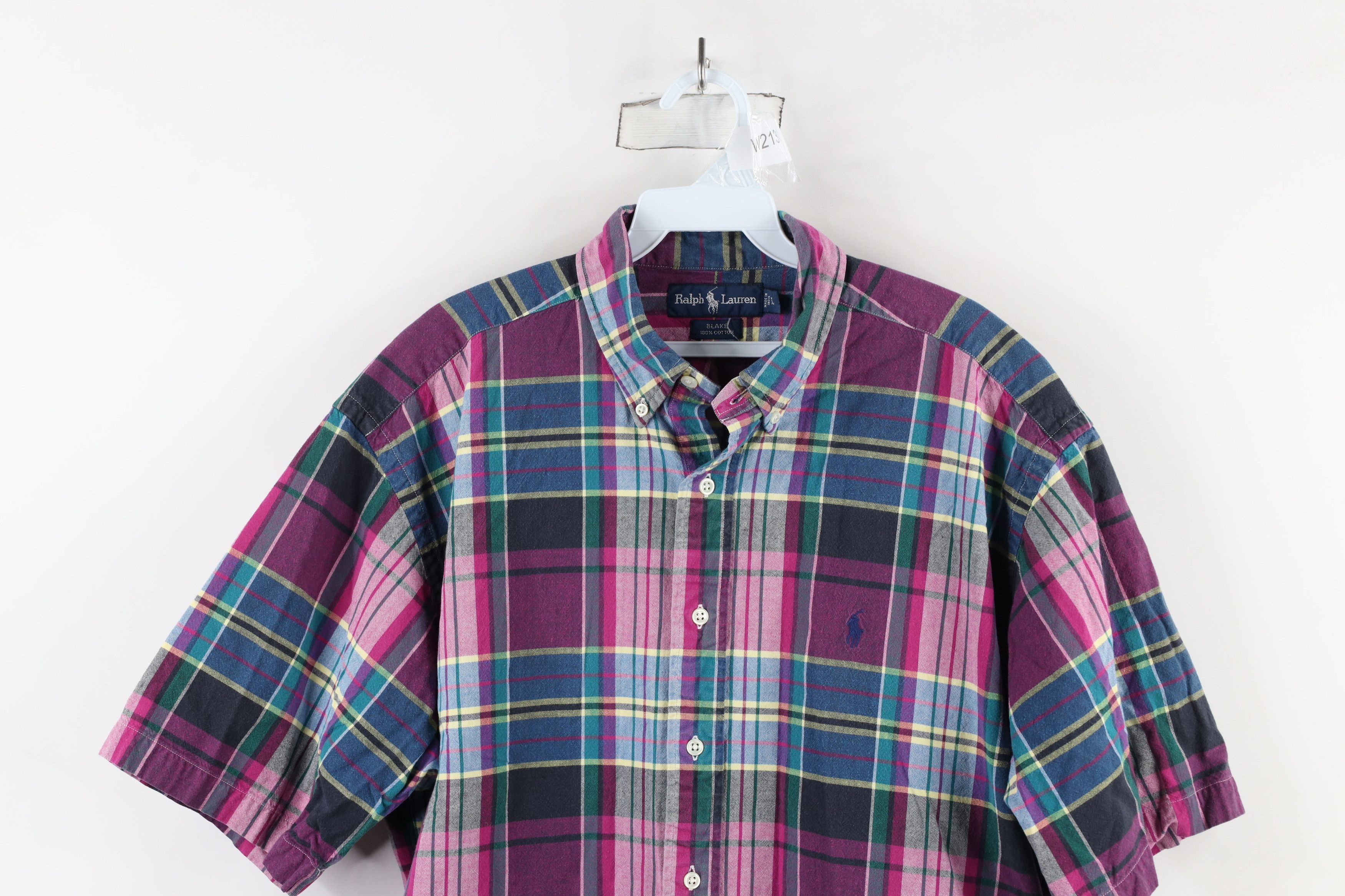 Polo Ralph Lauren Vintage 90s Ralph Lauren Plaid Short Sleeve Button Shirt Size US L / EU 52-54 / 3 - 2 Thumbnail
