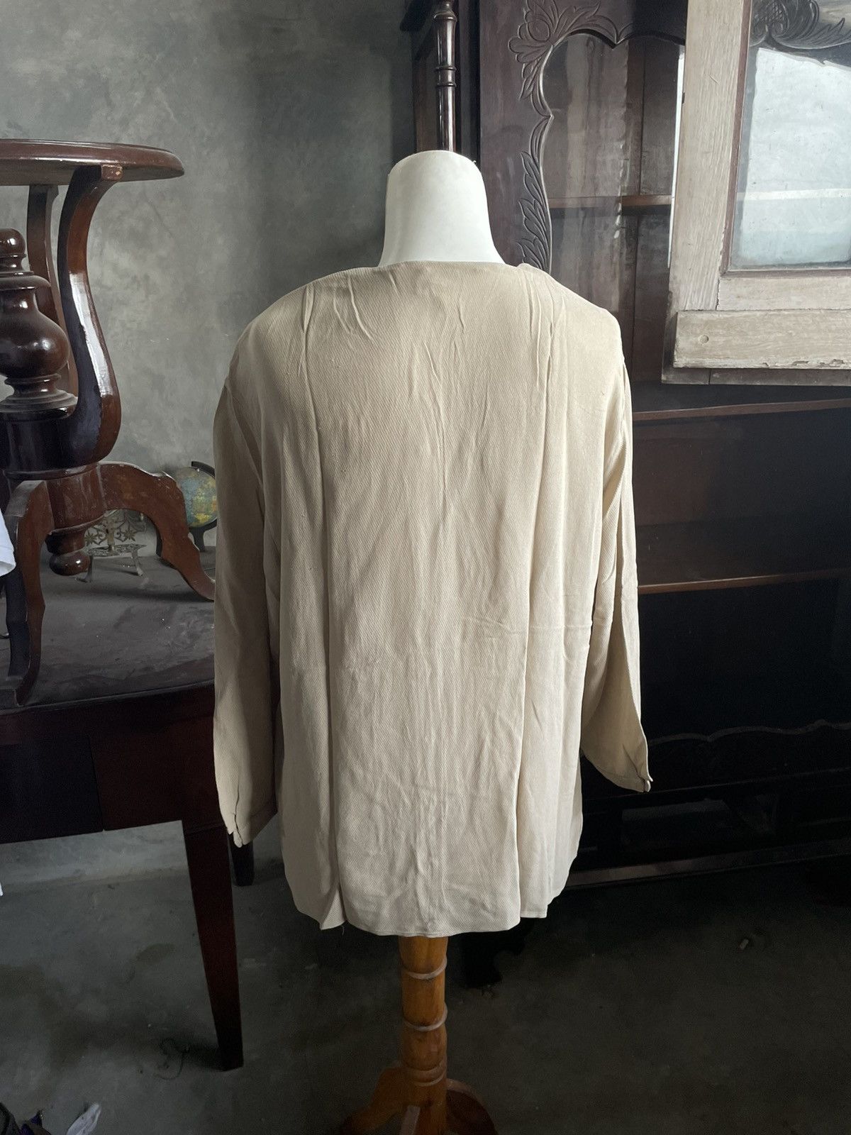 Giorgio Armani Vintage Giorgio Armani Archive Silk Pleated Blouse Size L / US 10 / IT 46 - 12 Thumbnail