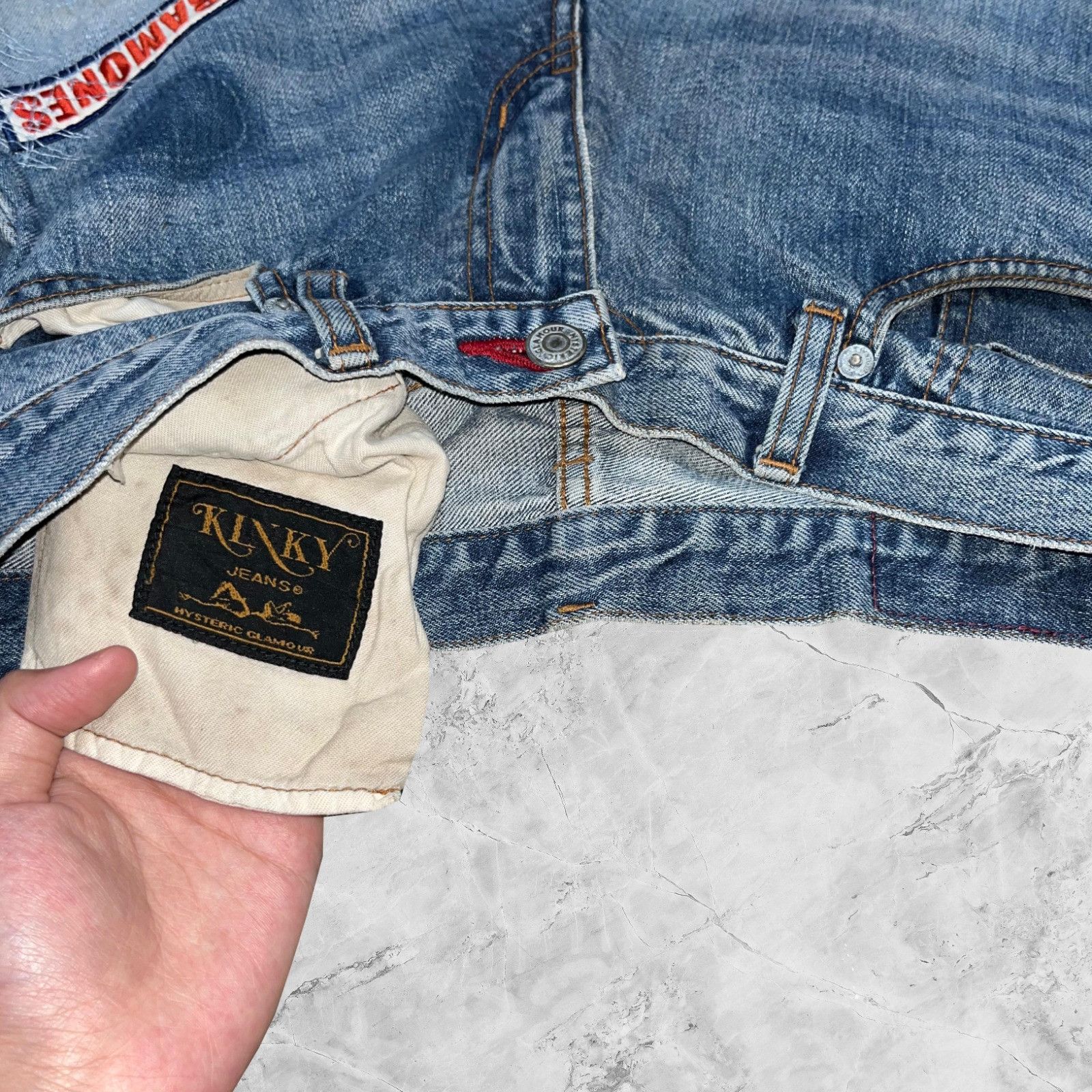 Hysteric Glamour Vintage Kinky Hysteric Glamour Ramones Altered Denim Jeans Size US 29 - 9 Thumbnail