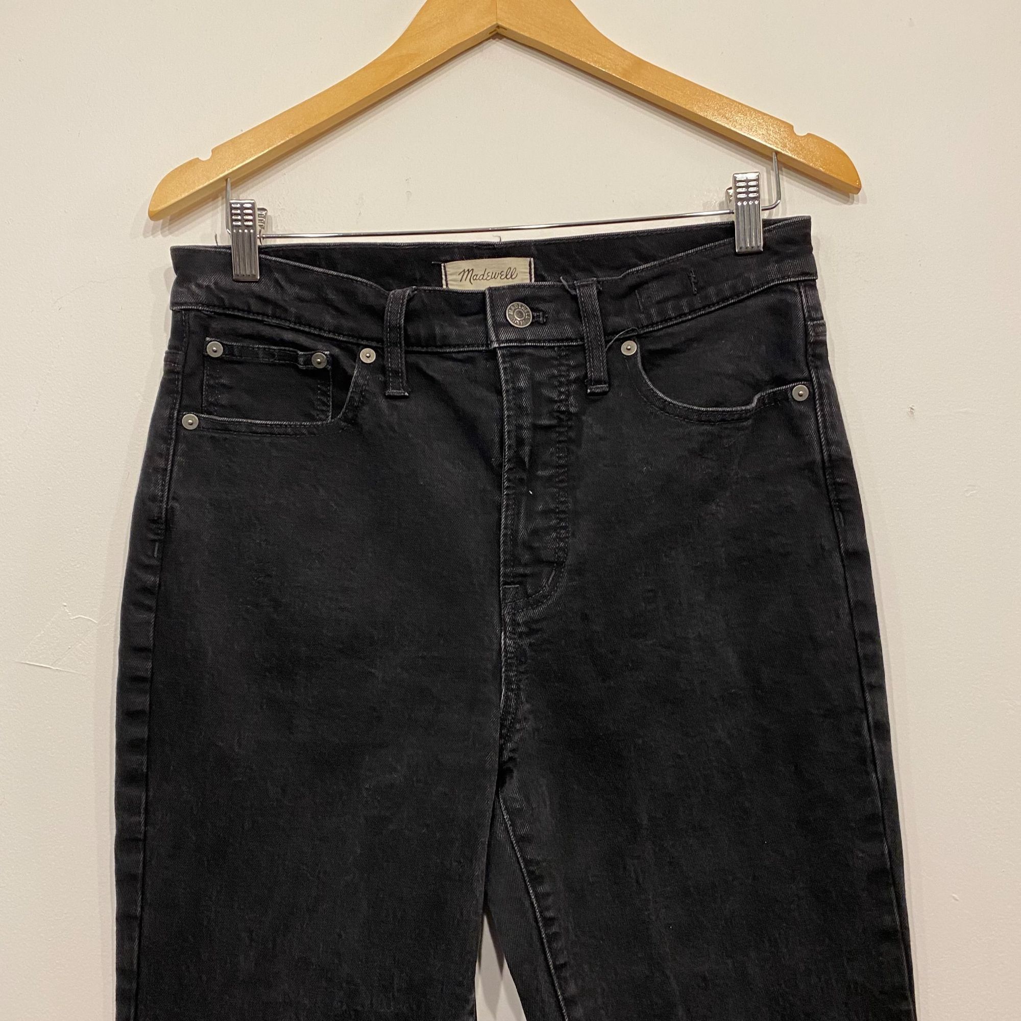 Madewell Madewell The Perfect Vintage Flare Jean in Black Sherborn Wa Size 29" - 5 Thumbnail