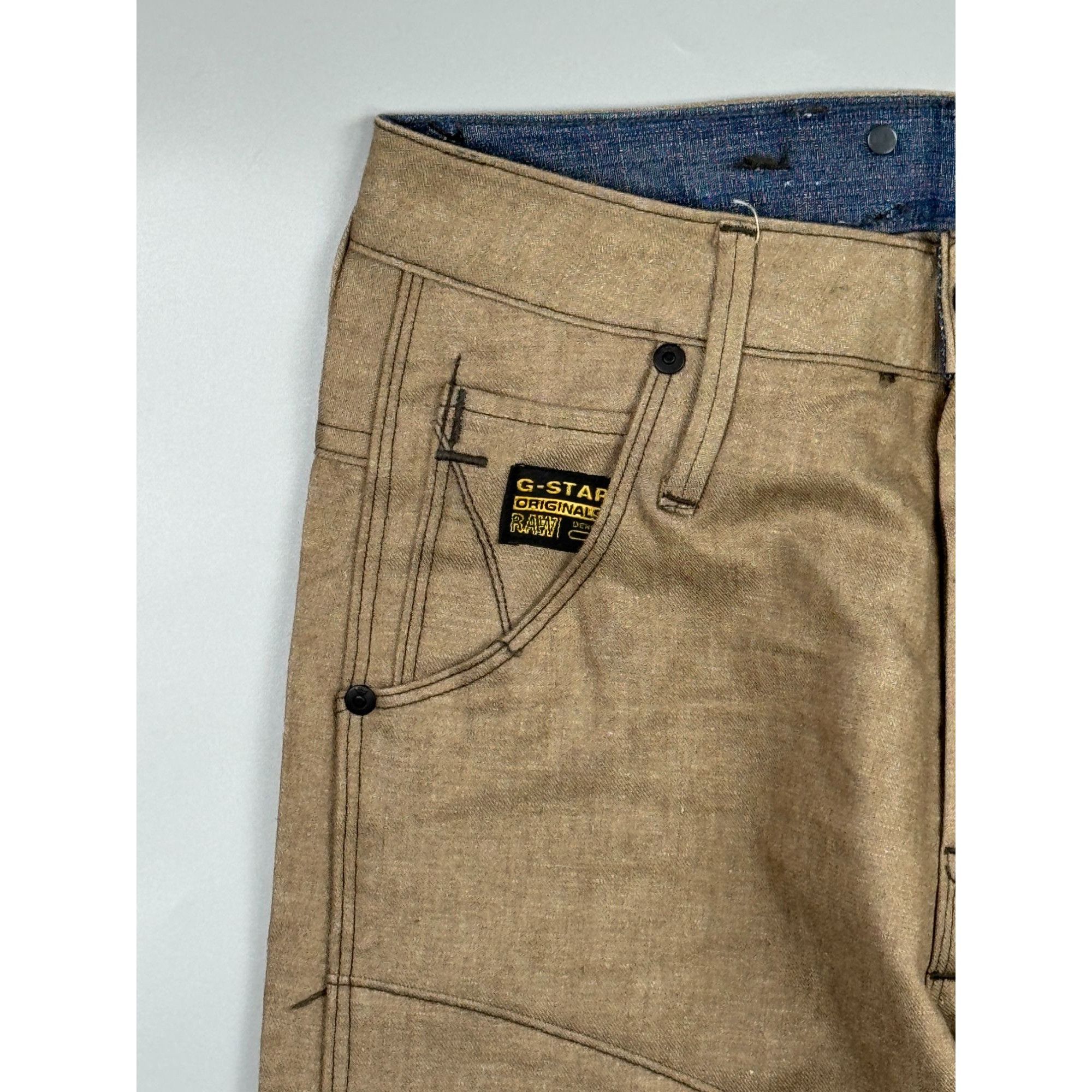 G-Star NWOT G-Star RAW Khaki Military Fit Denim Jeans Pants (Y1193) Size US 27 - 3 Thumbnail