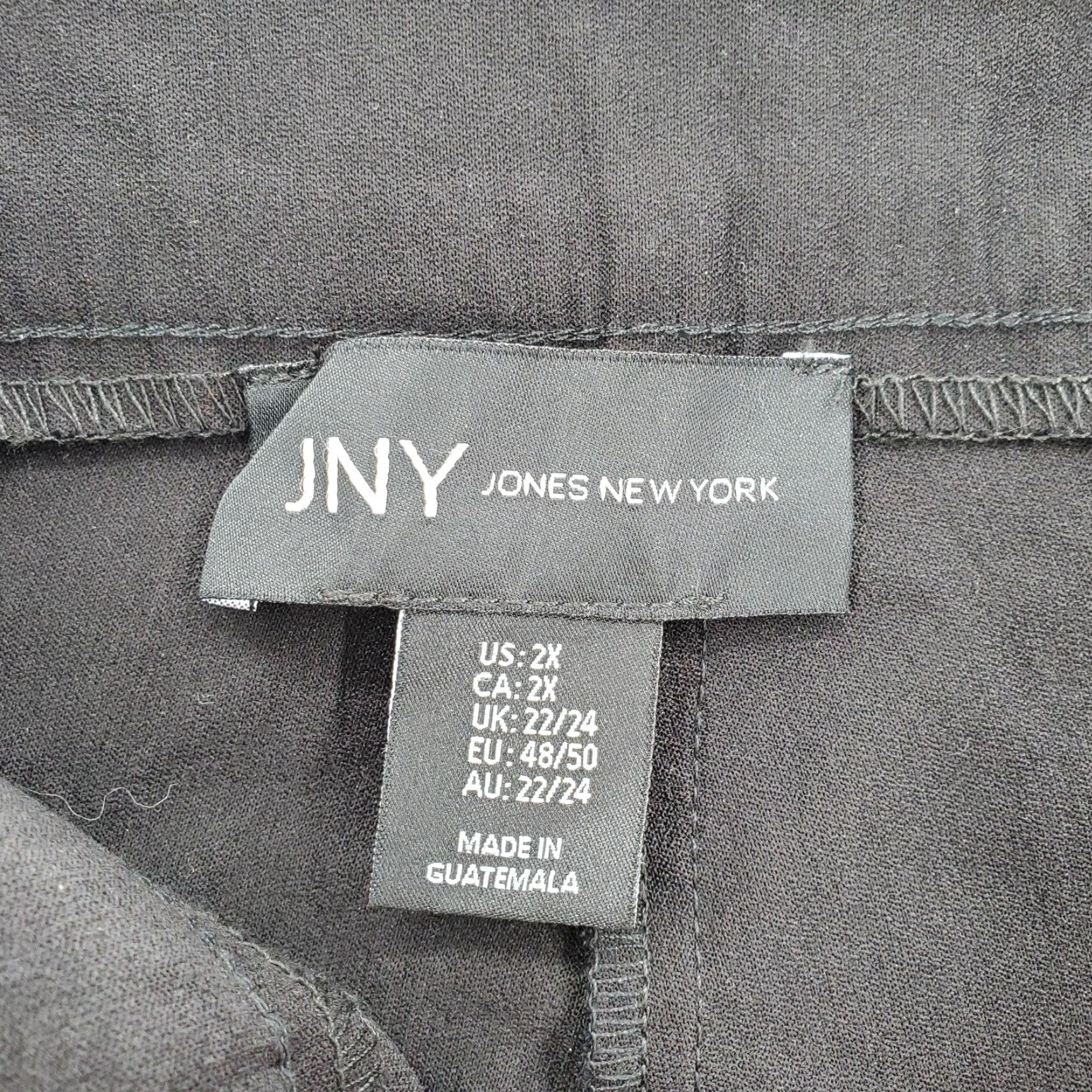 Jones New York VINTAGE? No. Jones New York Pants Womens 2X Black Stretch Side Button Plus Ankle Nautical NWT Size 40" / US 18 - 4 Thumbnail