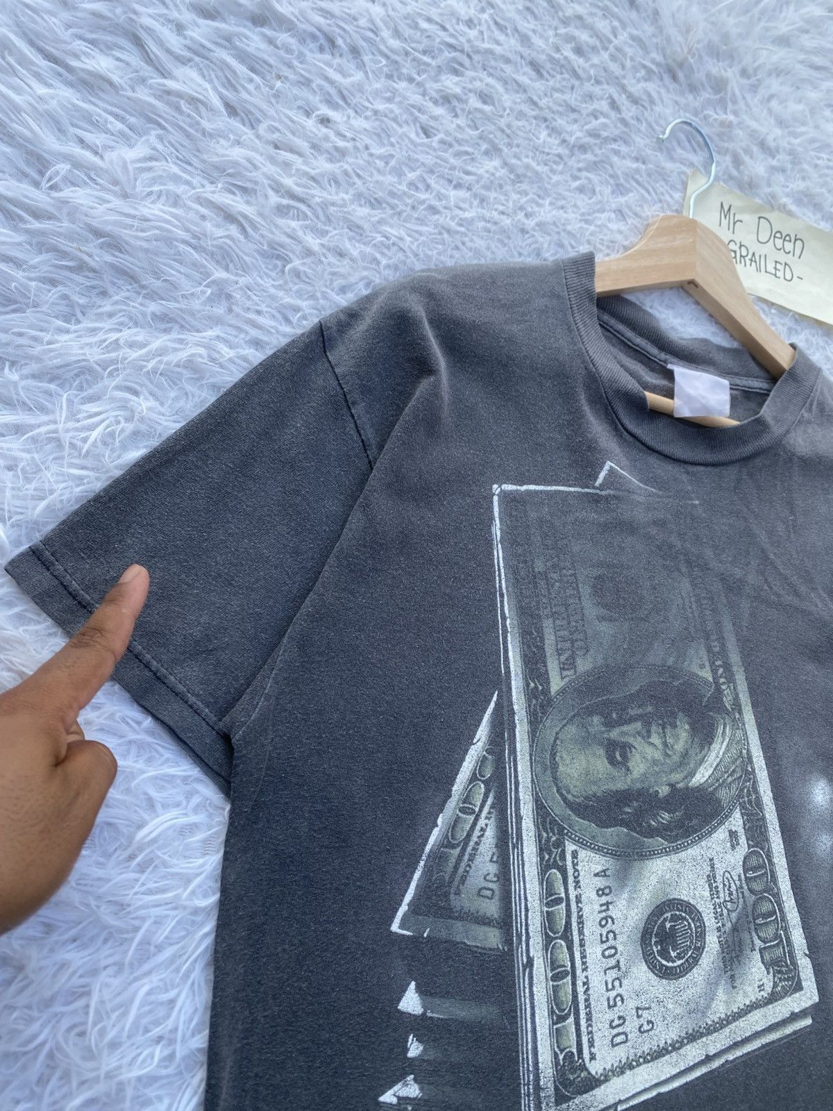 Vintage Vintage Hundred Dollar Bill Benjamin Franklin US Dollars tee Size US M / EU 48-50 / 2 - 13 Thumbnail