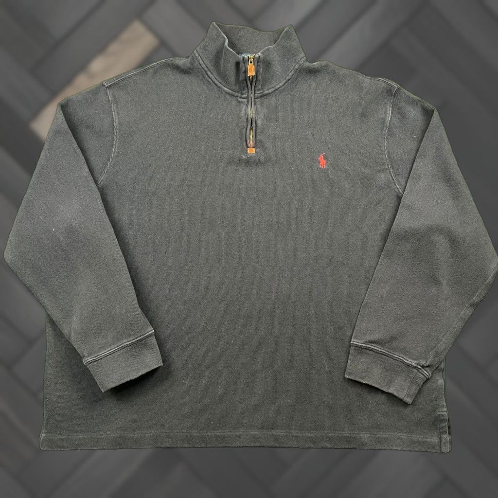Polo Ralph Lauren Polo Ralph Lauren Men's XXL Navy Blue Sweater Quarter-Zip Cotton Knit Preppy Size US XXL / EU 58 / 5 - 1 Thumbnail