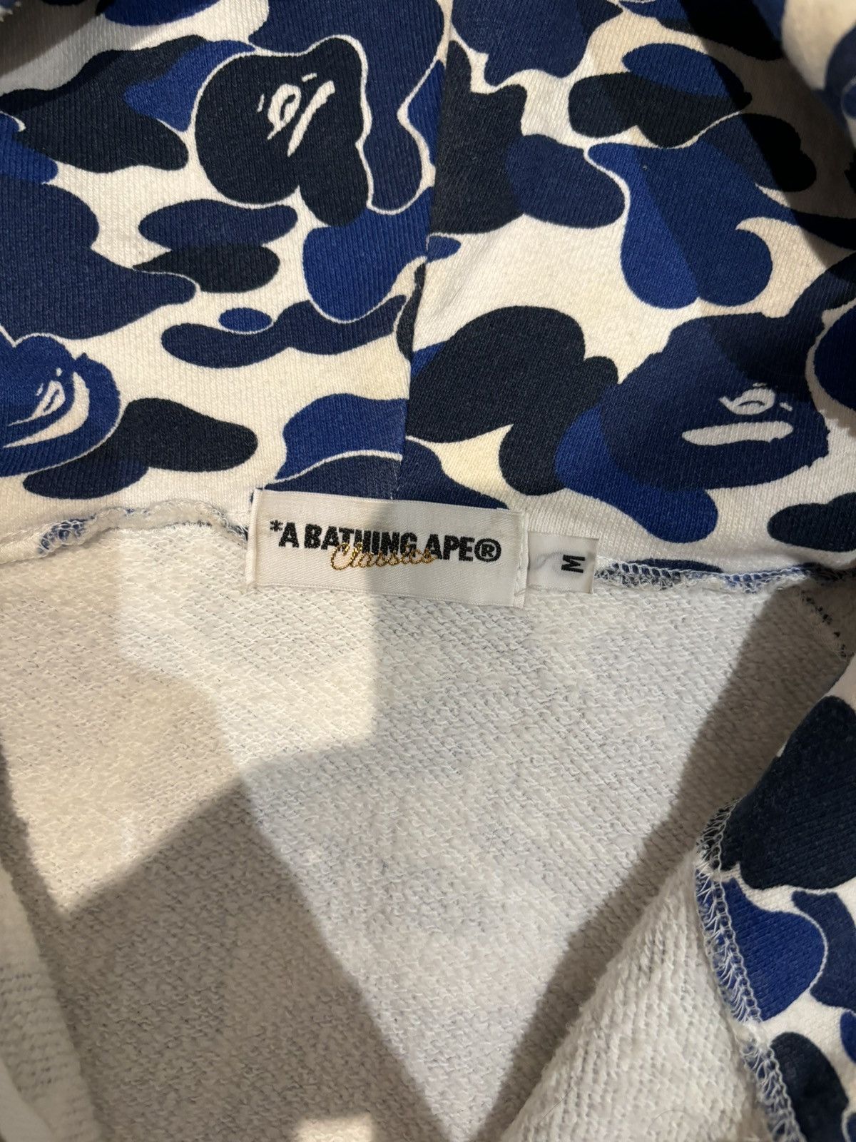 Bape A bathing ape bape navy blue white full zip camo hoodie NFS Size US M / EU 48-50 / 2 - 7 Thumbnail