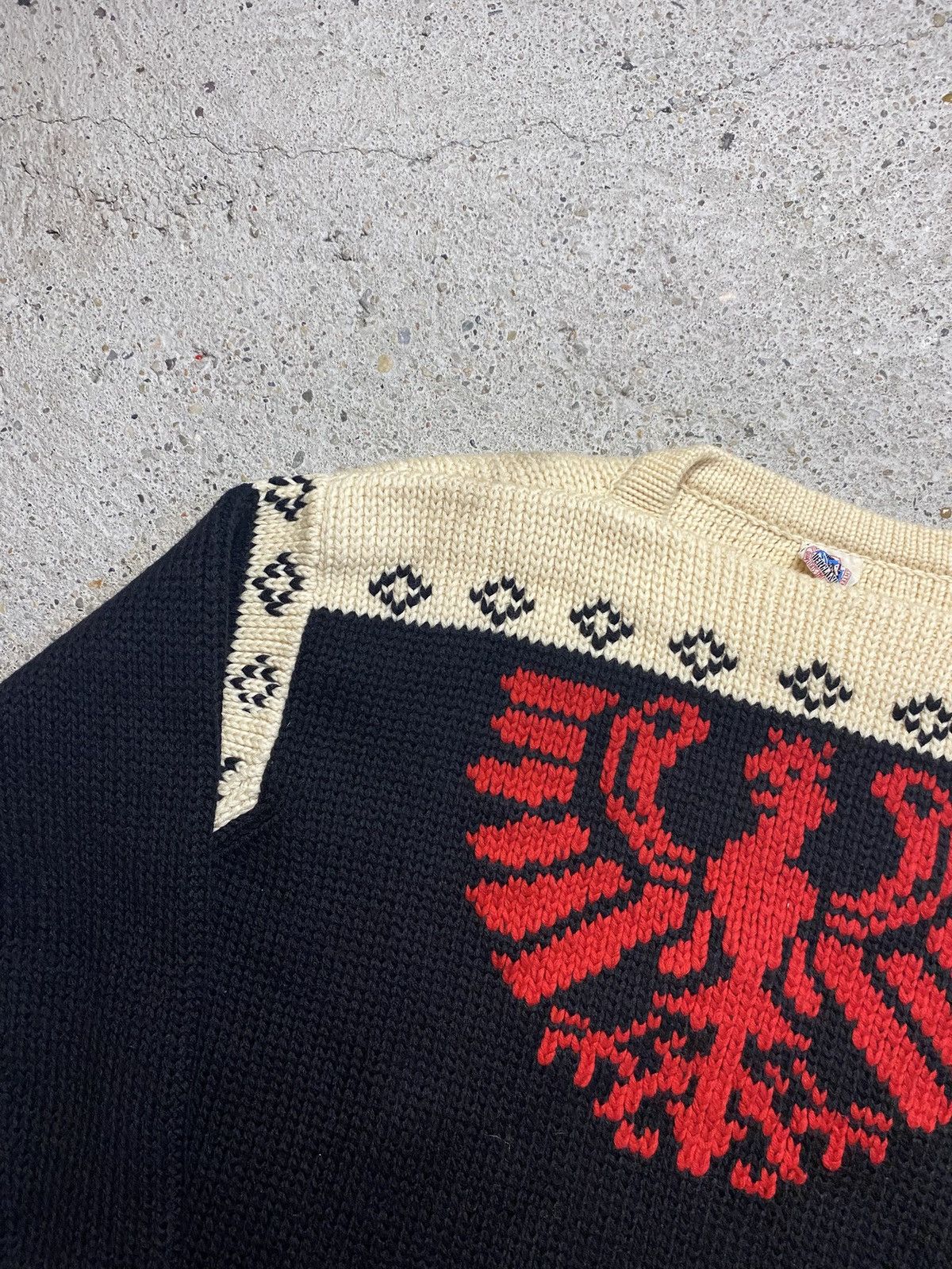 Folk Knitwear sweater folk made in austria eagle handmade wool Size US M / EU 48-50 / 2 - 7 Thumbnail