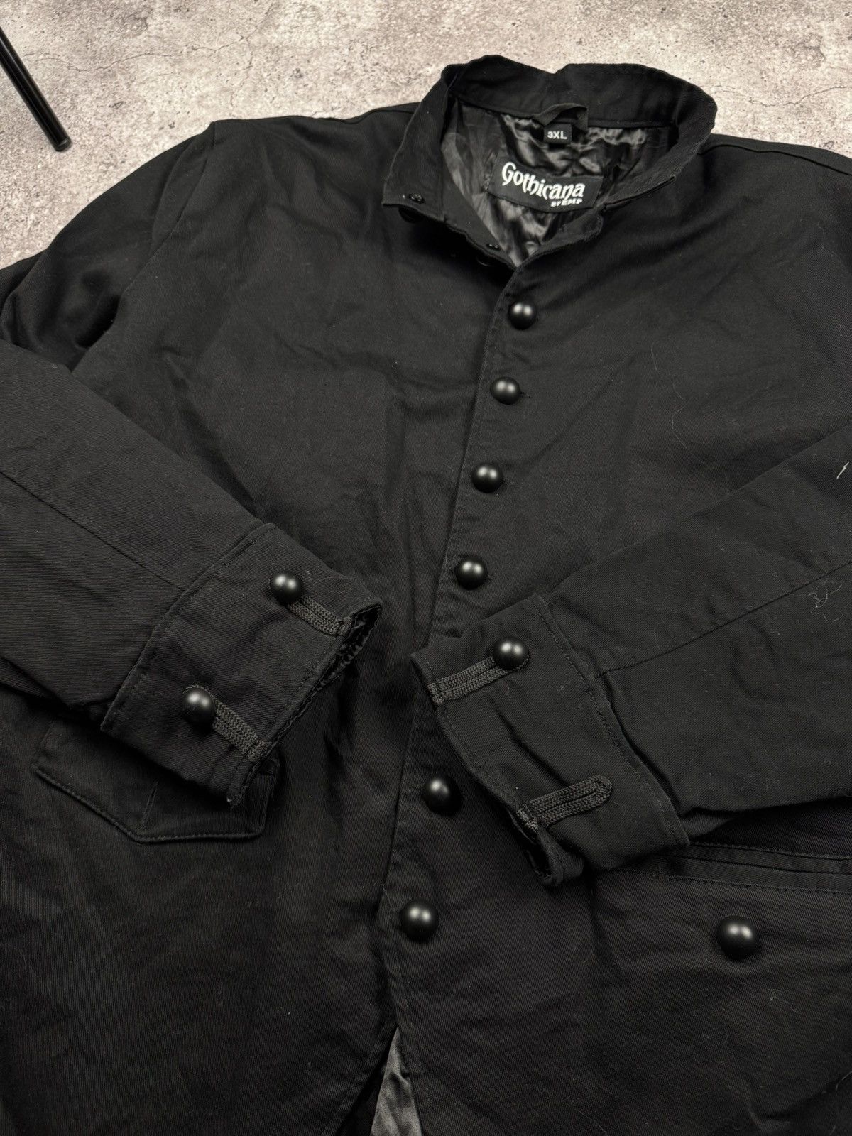 Japanese Brand Vintage Y2k Avant Garde Gothicana Black Punk Chain Jacket Size US XXL / EU 58 / 5 - 4 Thumbnail