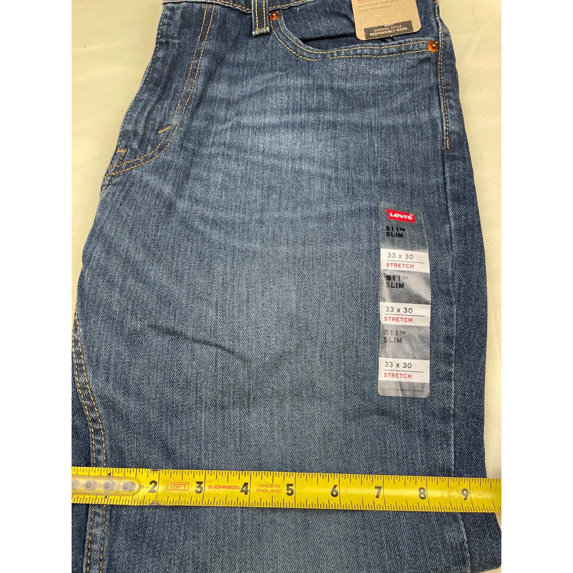 Levi's Levi's Men's Blue Jeans Slim Stretch Size 33 x30 SKU 6238 Size US 33 - 4 Thumbnail
