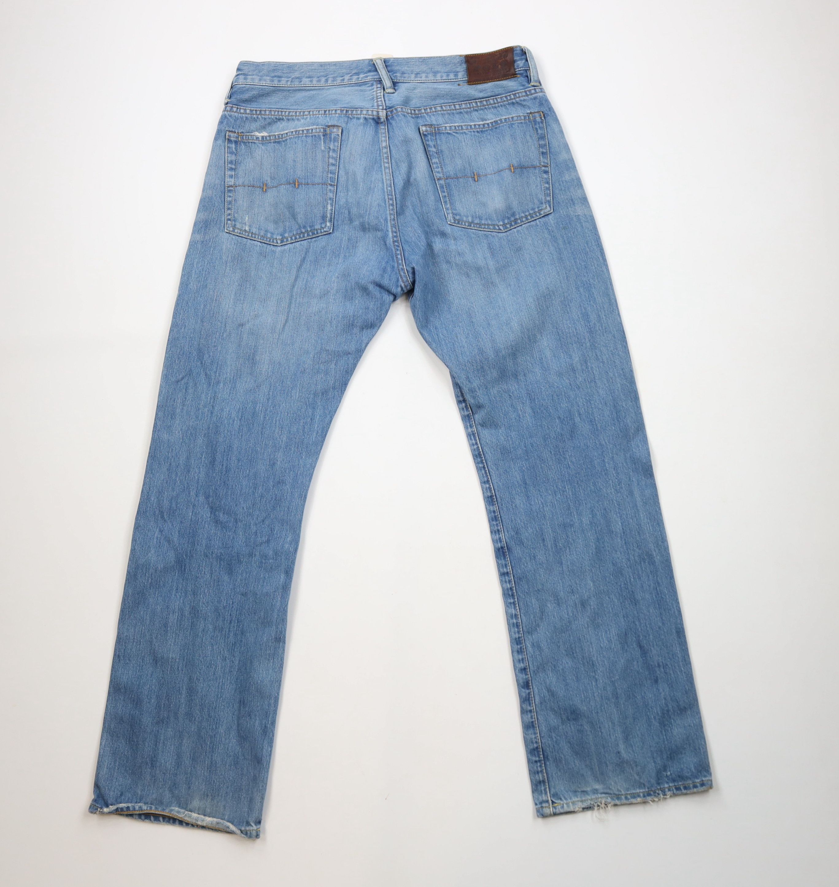 Polo Ralph Lauren × Vintage Vintage Ralph Lauren 67 Vintage Cut Wide Leg Jeans Blue Size US 33 - 12 Thumbnail