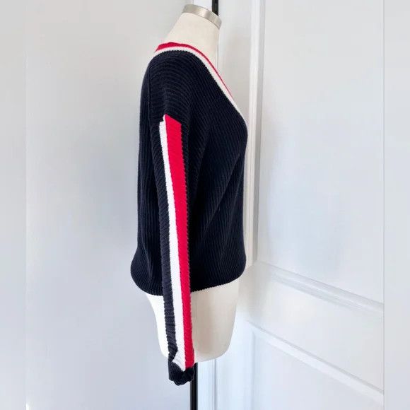Reiss Cora Colorblock Cricket Wool Blend V-Neck Sweater Size S / US 4 / IT 40 - 10 Thumbnail