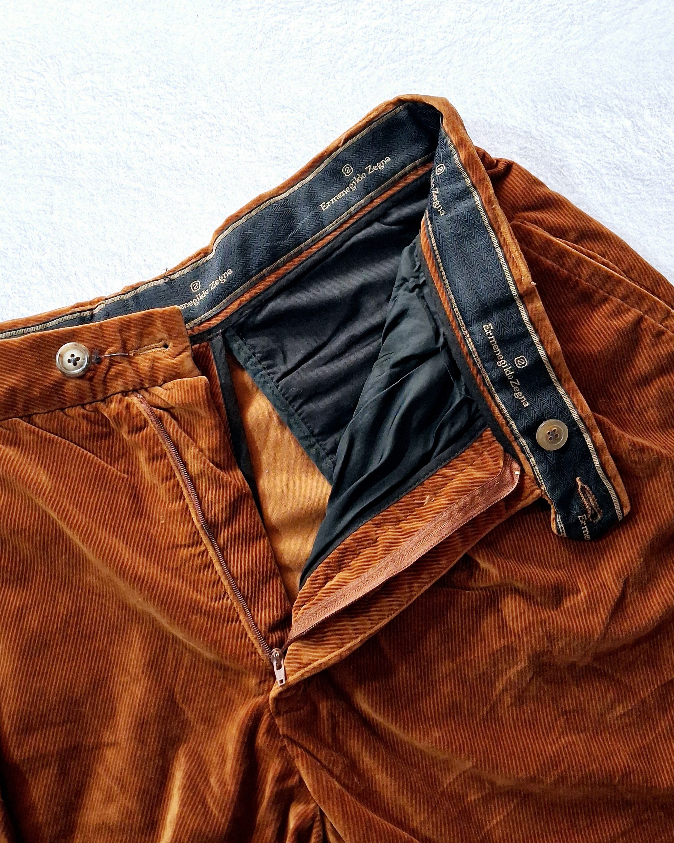Ermenegildo Zegna ERMENEGILDO ZEGNA GOLDEN BROWN CORDUROY PANTS MADE IN ITALY Size US 37 - 7 Thumbnail