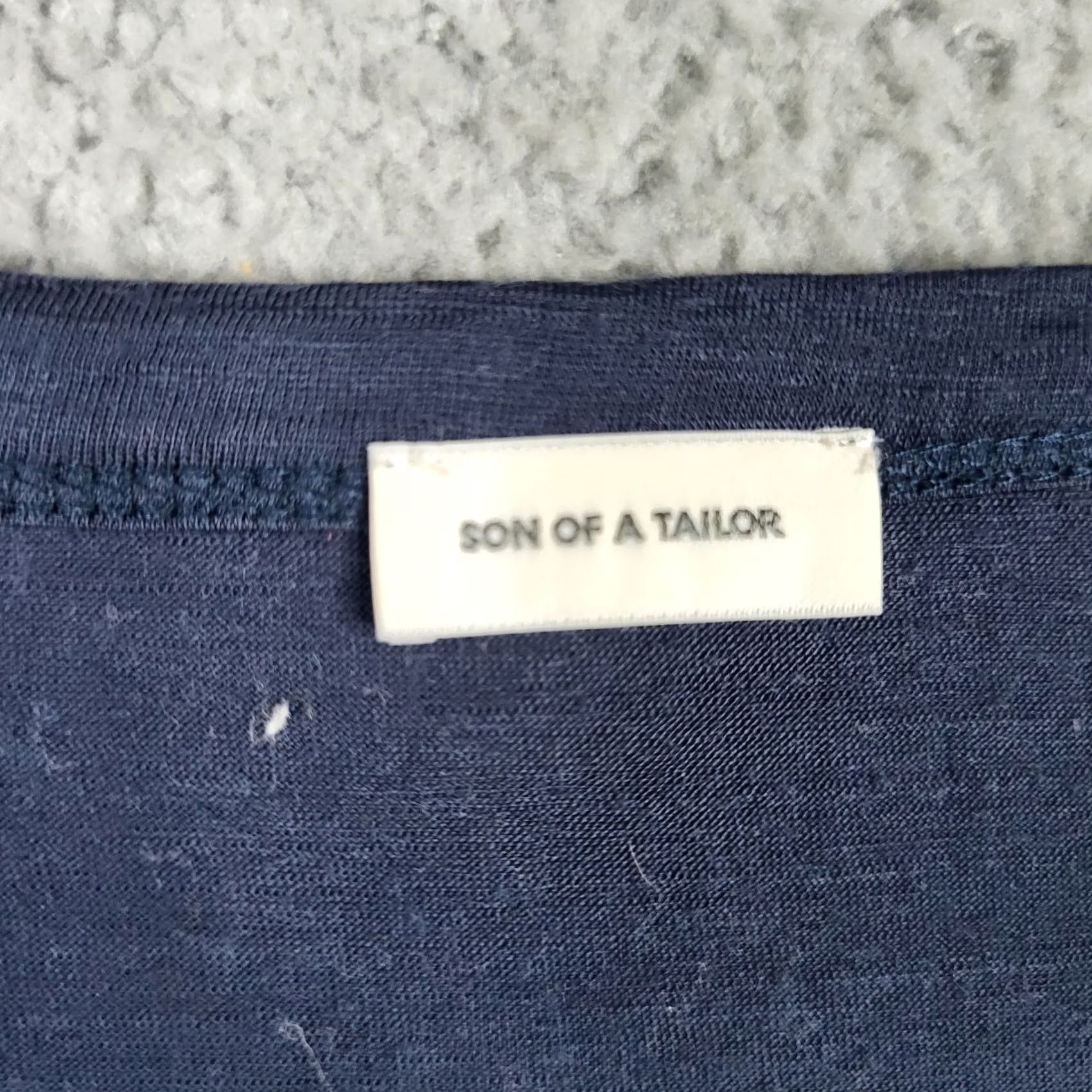 Vintage SON OF A TAILOR Shirt Womens Navy blue Crew Neck Short Sleeve Tee Size S Size 28" / US 6 / IT 42 - 6 Thumbnail