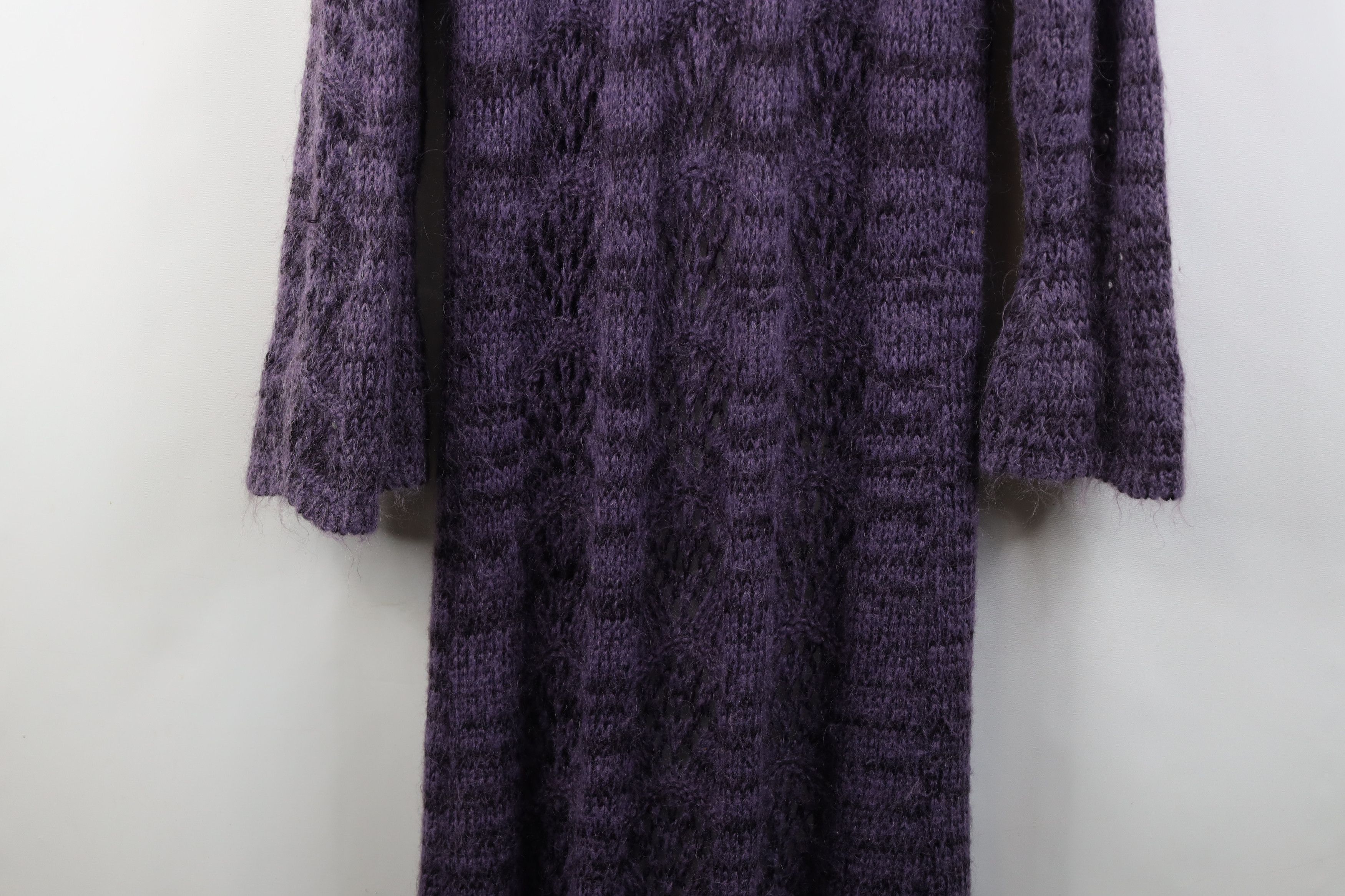 Vintage Vintage 90s Y2K Babydoll Mohair Knit Cardigan Sweater Size L / US 10 / IT 46 - 13 Thumbnail