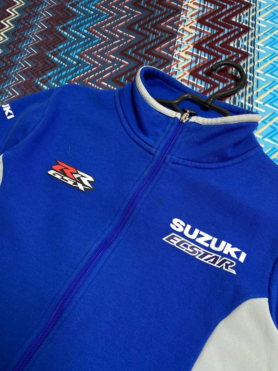 Vintage vintage Sweatshirt hoodie zip SUZUKI MOTO RACING sportwear Size US M / EU 48-50 / 2 - 4 Thumbnail