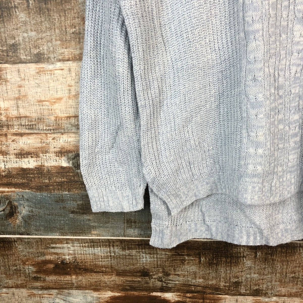 Homespun Knitwear × Japanese Brand Persodea Blue Knitwear #A2216 Size L / US 10 / IT 46 - 7 Thumbnail