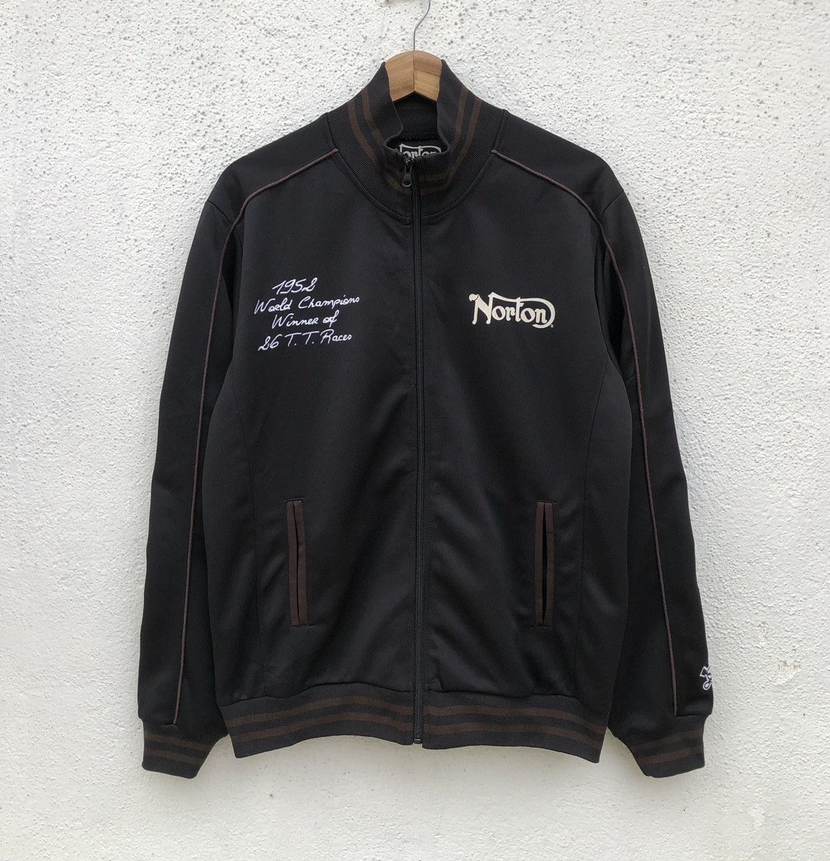 Norton Norton Motorcycles Black Track Jacket Size US L / EU 52-54 / 3 - 3 Thumbnail