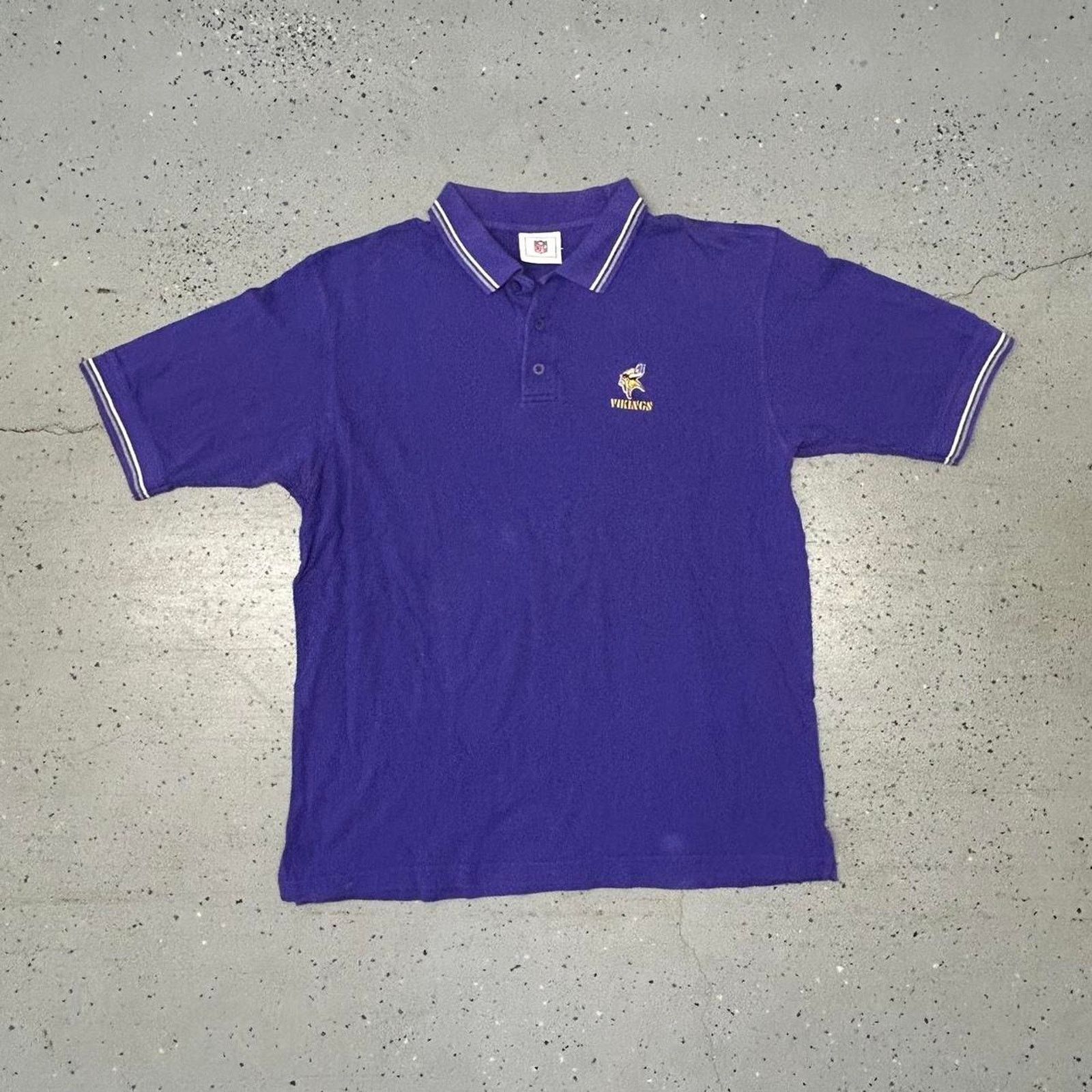 NFL Y2K/90s NFL Vikings Polo Shirt Size US L / EU 52-54 / 3 - 1 Thumbnail