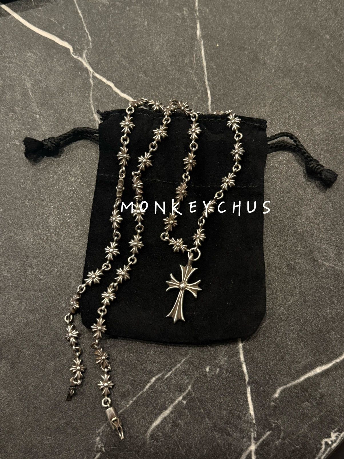 Chrome Hearts 🔥Chrome Hearts Silver TinyE Choke Chain Necklace 20Inches🔥 Size ONE SIZE - 1 Thumbnail