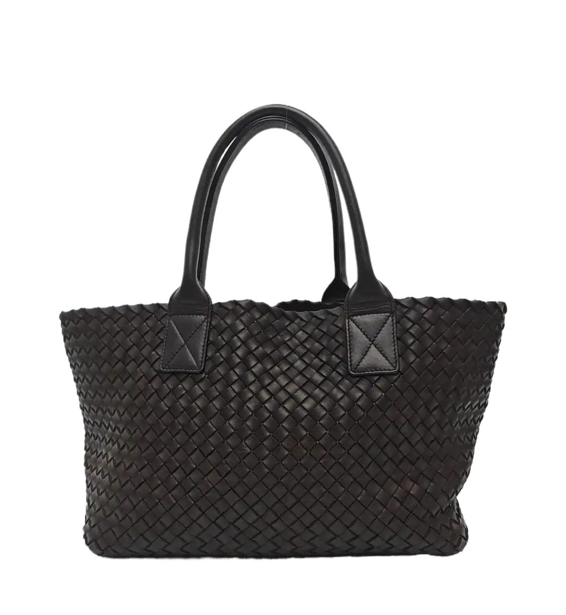 Bottega Veneta BOTTEGA VENETA Cabat dark brownsheepskin woven handbag gold hardware sub-pocket Size ONE SIZE - 1 Thumbnail