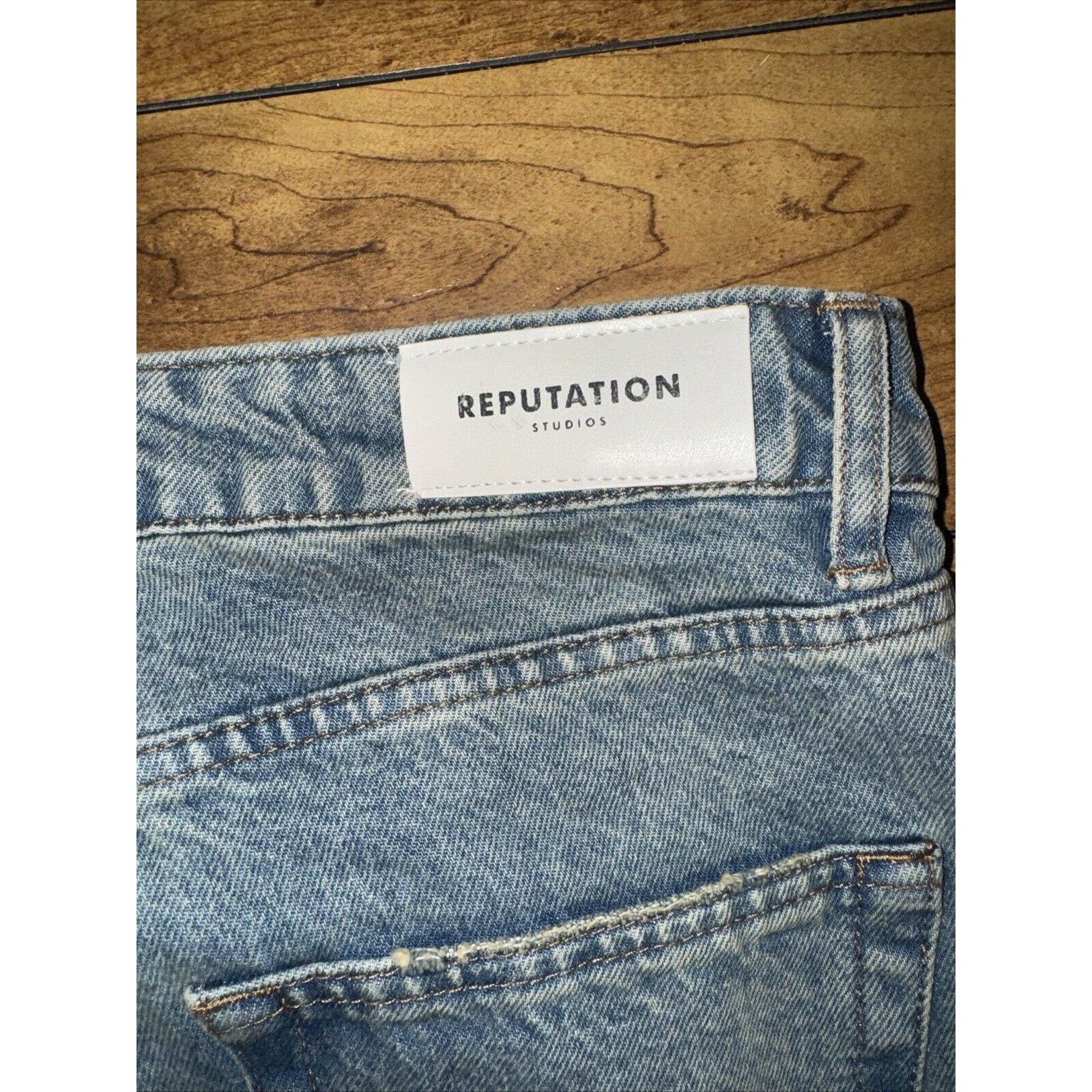 Japanese Brand × Reputation Studios Reputation Studios Blue Denim Jeans Medium 32x33 Size US 32 / EU 48 - 3 Thumbnail