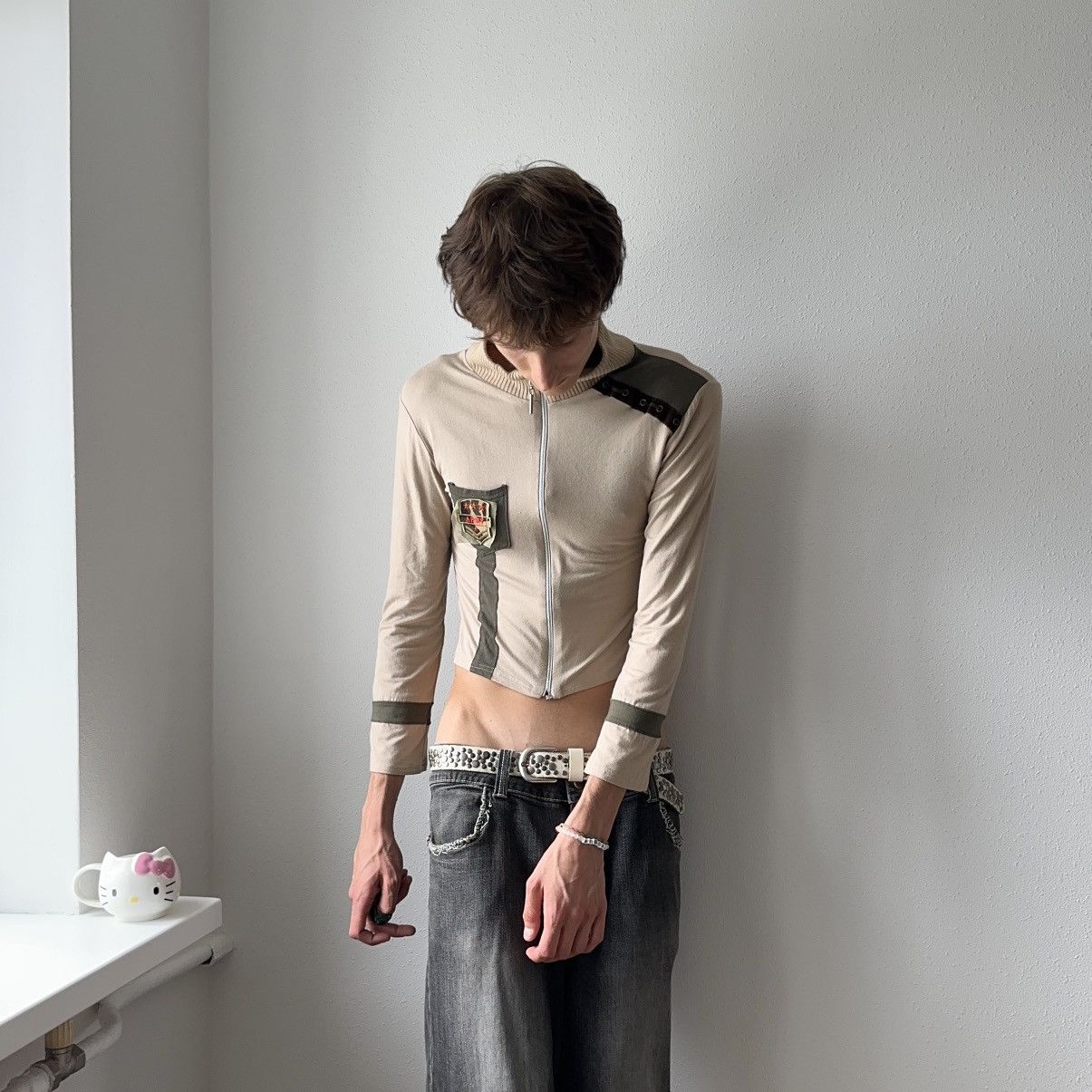 Hysteric Glamour × Undercover Vintage Military Army Zip Sweatshirt Y2K PPFM Vibe Size M / US 6-8 / IT 42-44 - 3 Thumbnail